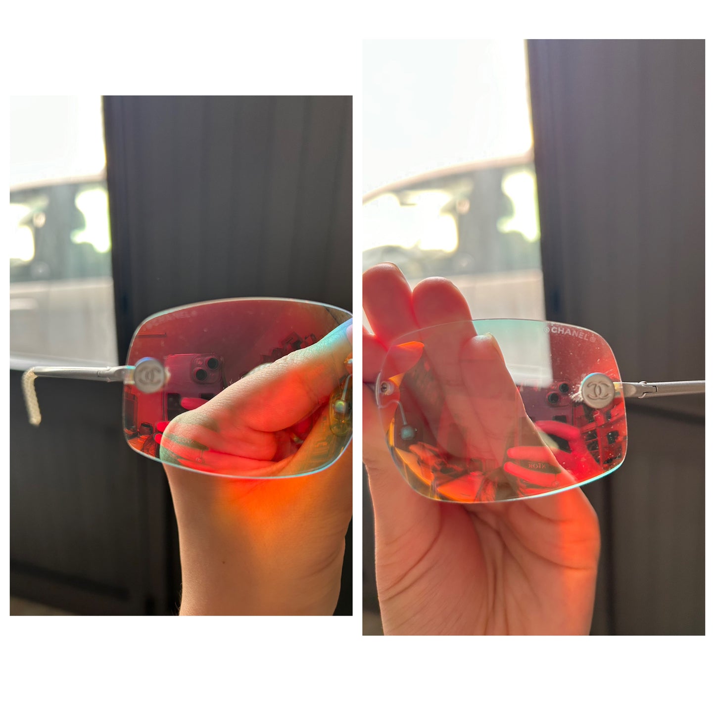 Occhiali da sole Chanel vintage olografici