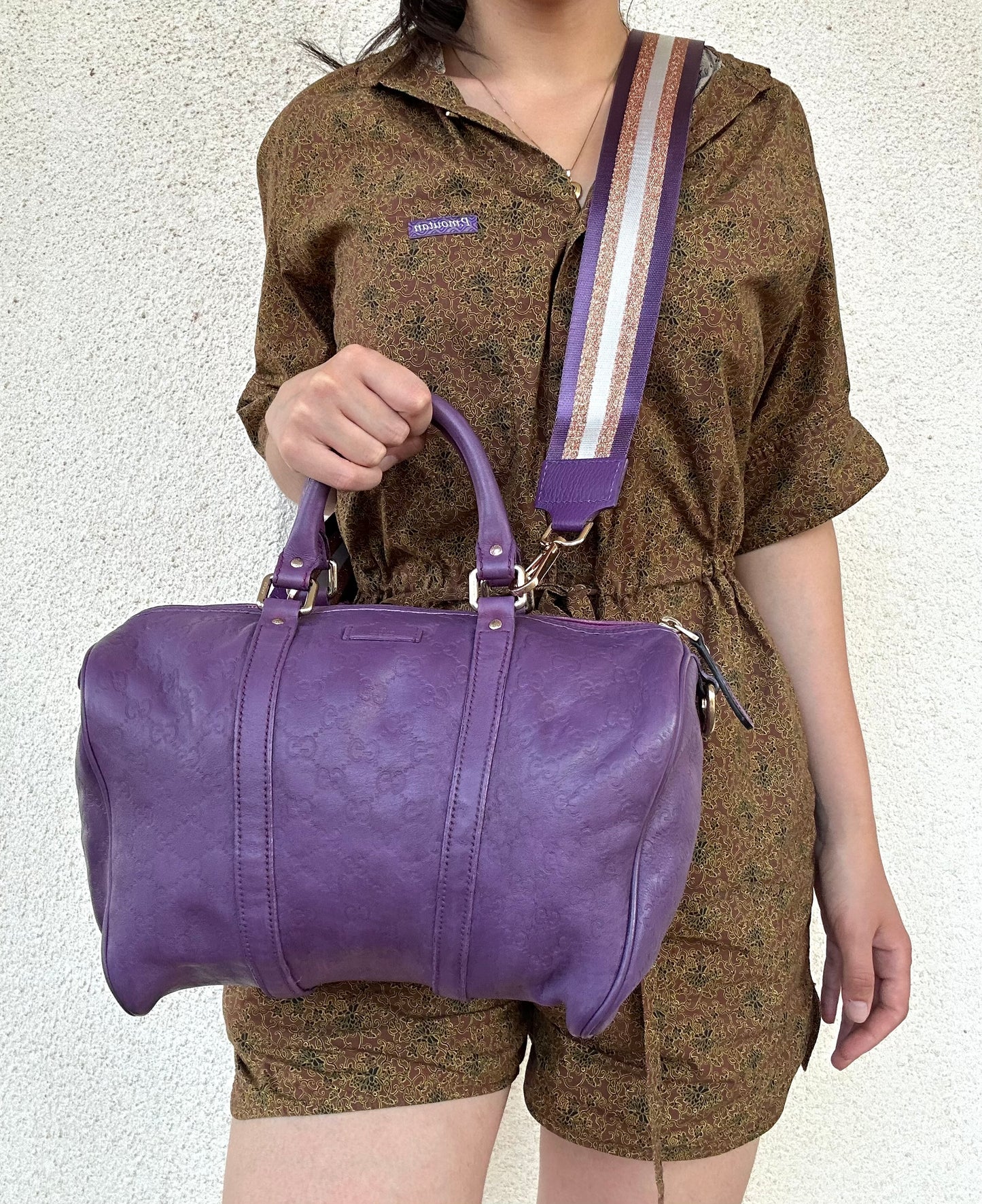 Bauletto Gucci Joy viola in pelle