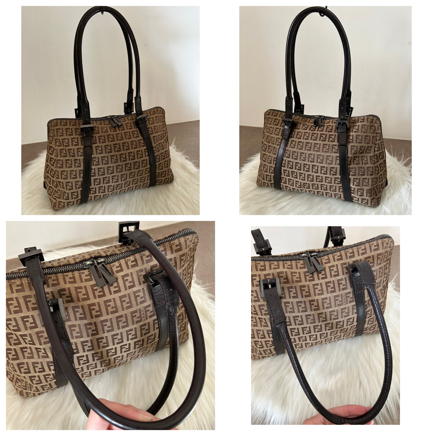 Fendi mini tote zucchino vintage