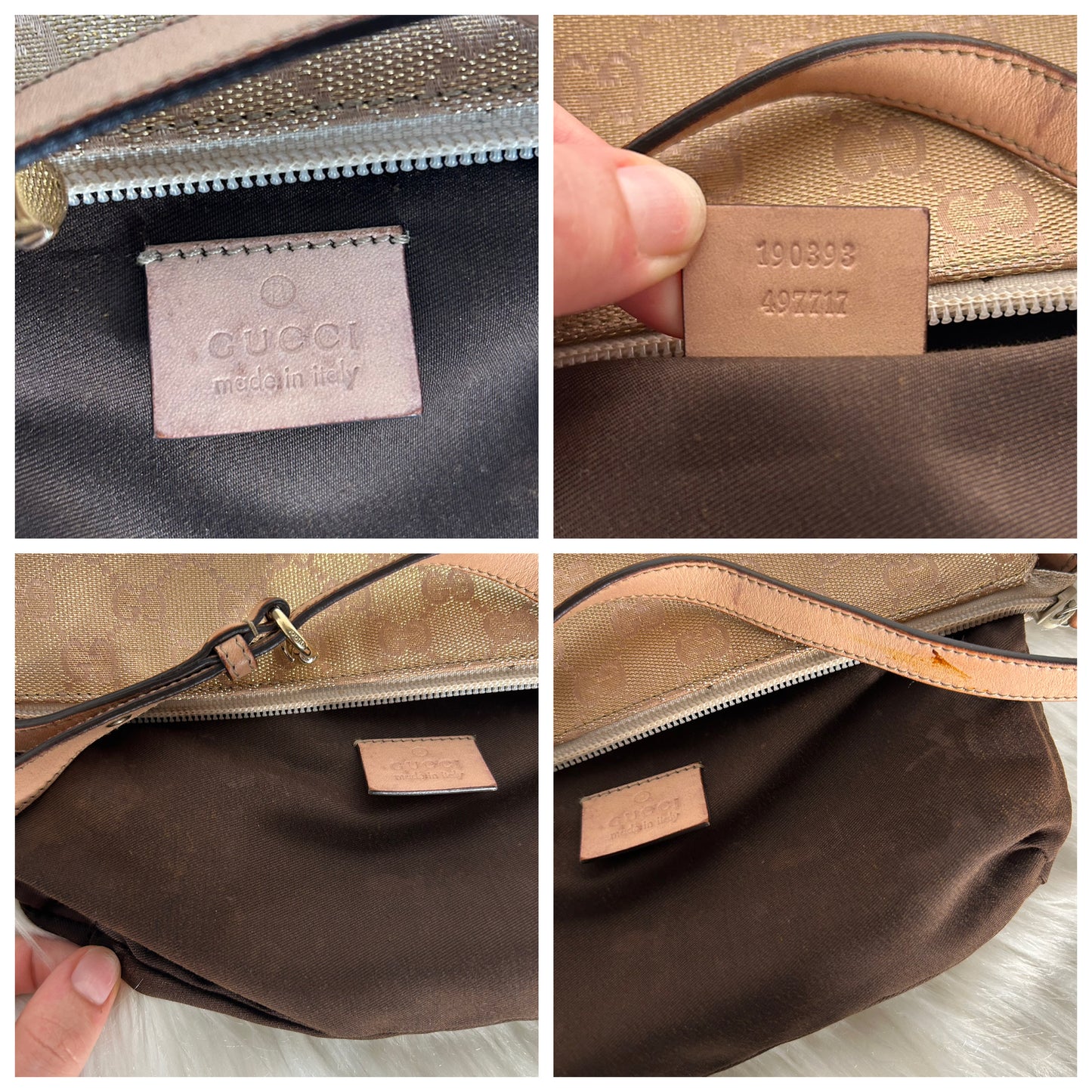 Gucci Pochette in monogram glitterata