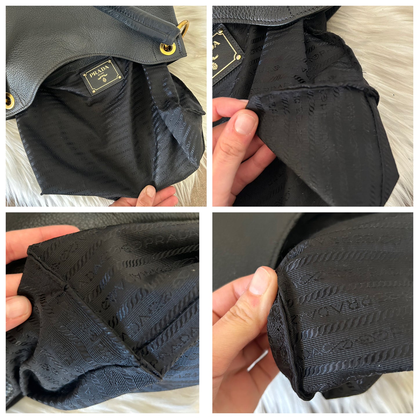 Prada Phoenix in pelle nera di vitello