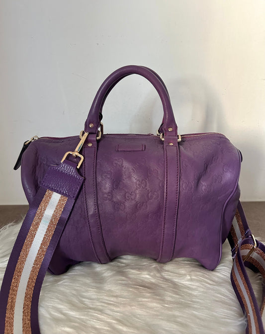 Bauletto Gucci Joy viola in pelle