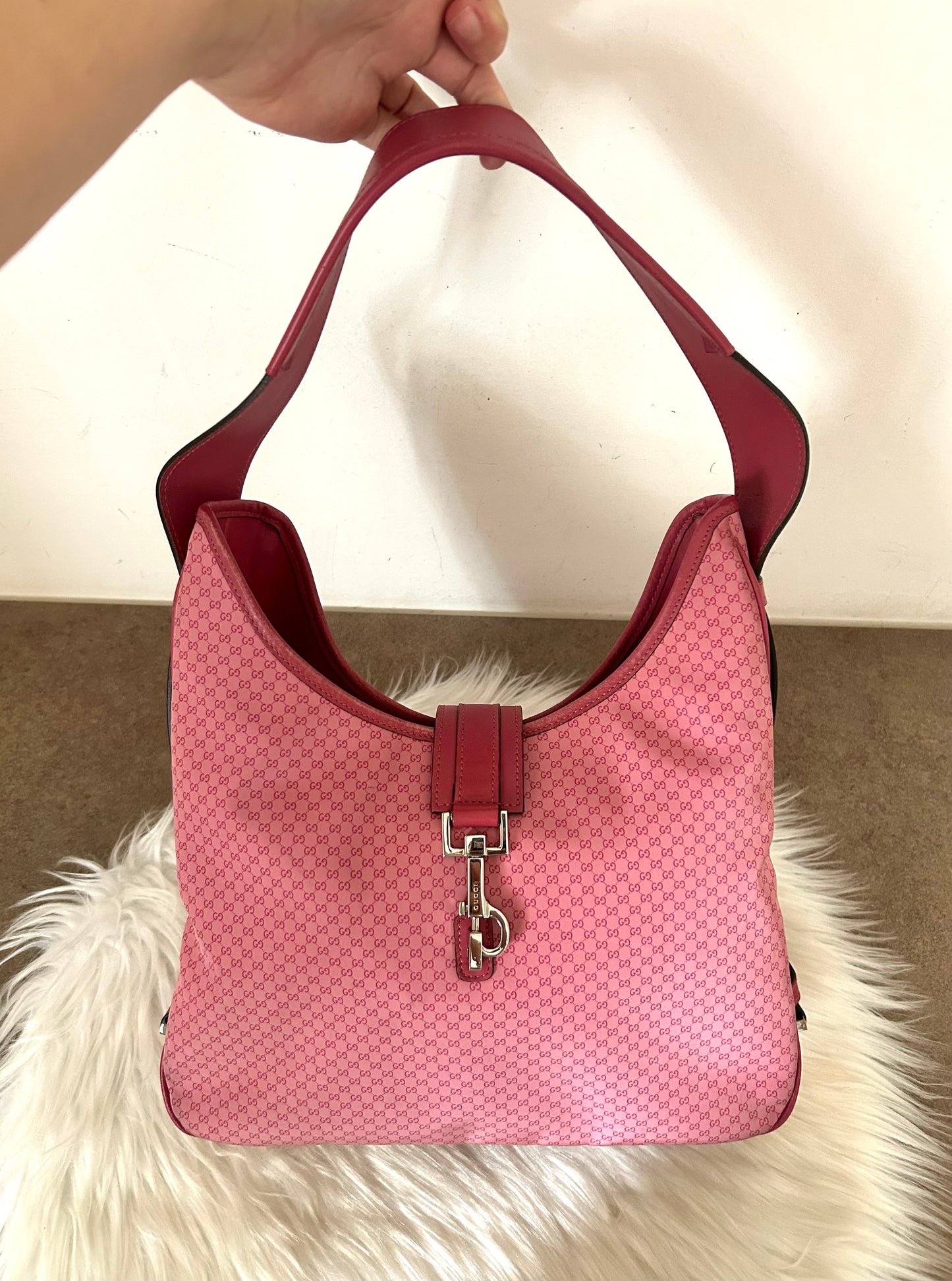 Gucci Jackie rosa in tela