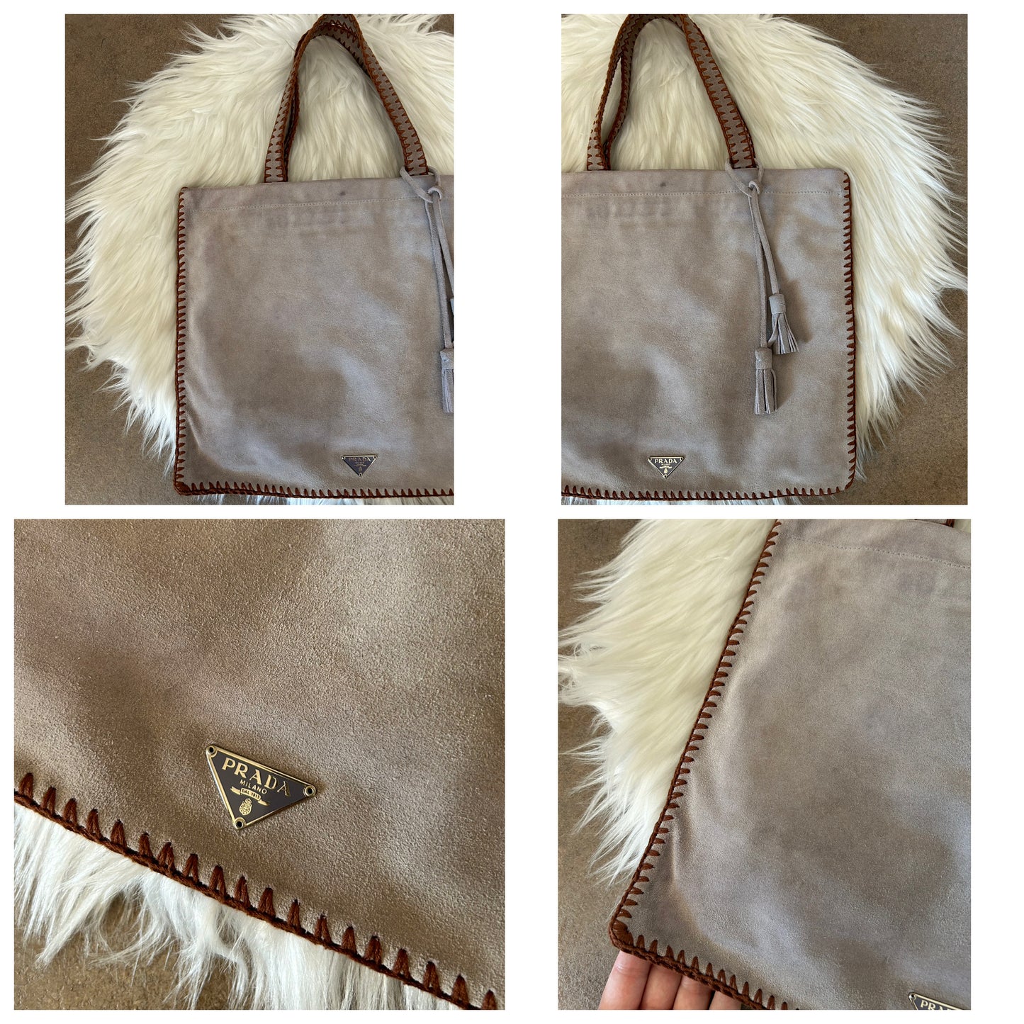 Prada tote in suede