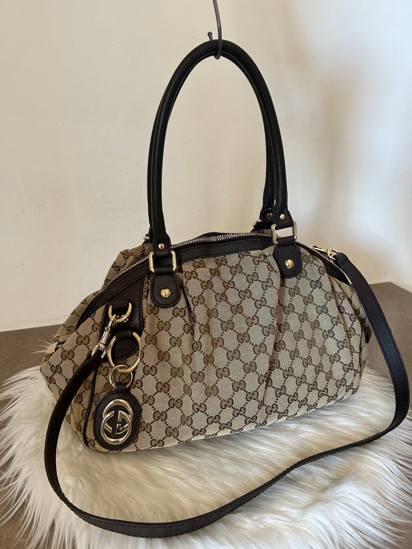 Gucci Sukey tote bag in monogram con tracolla