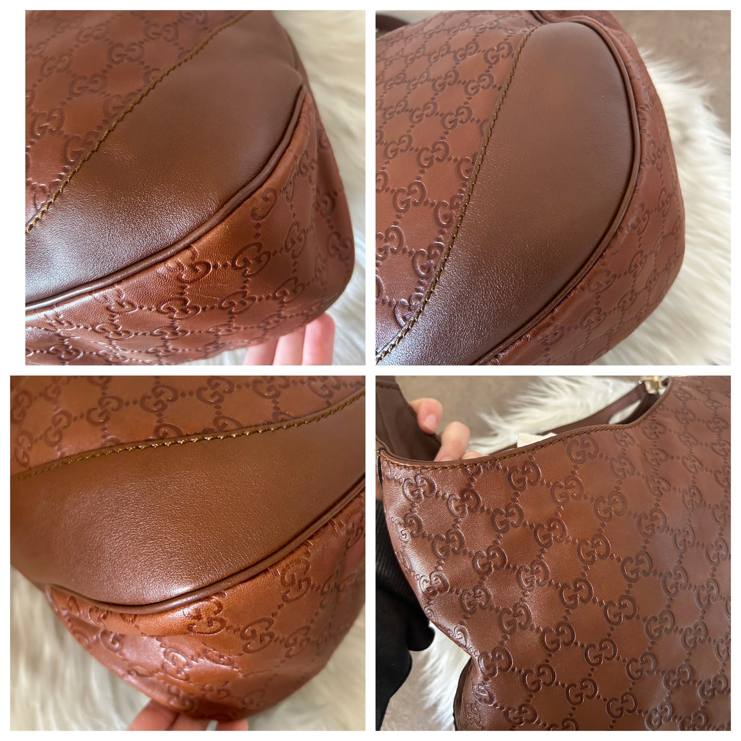 Gucci tote in pelle marrone