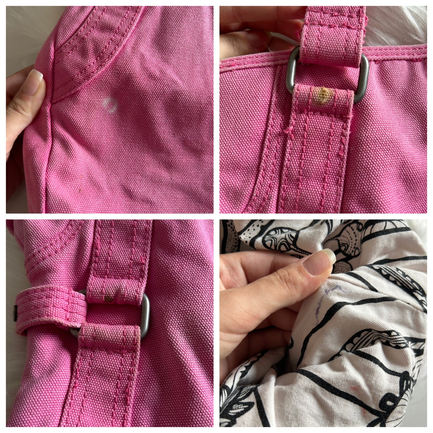 Tote Diesel tote in denim rosa vintage