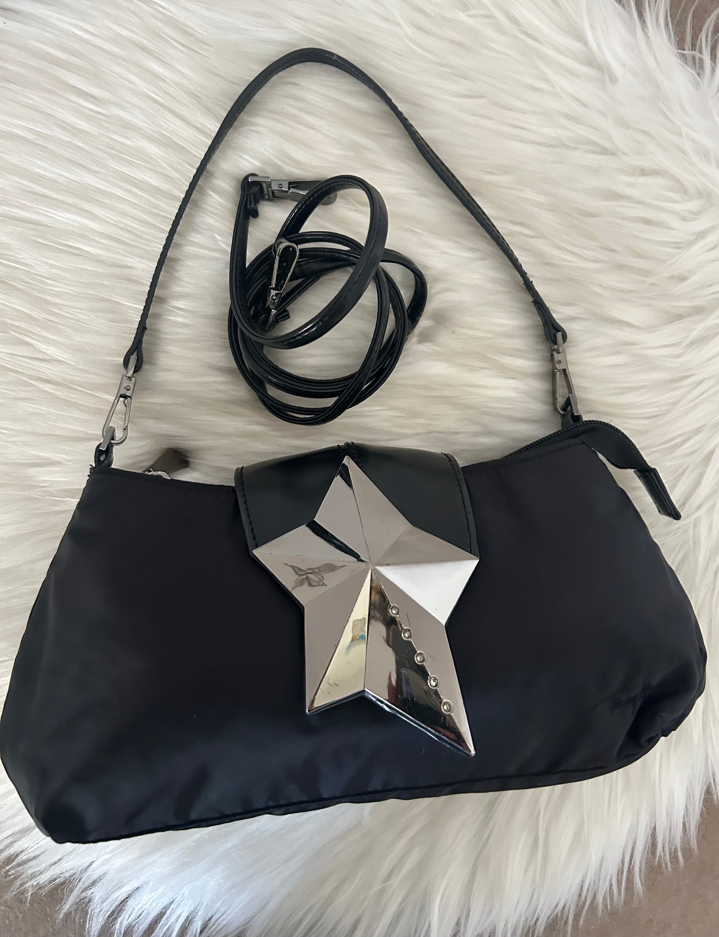 Baguette Thierry Mugler in nylon nera