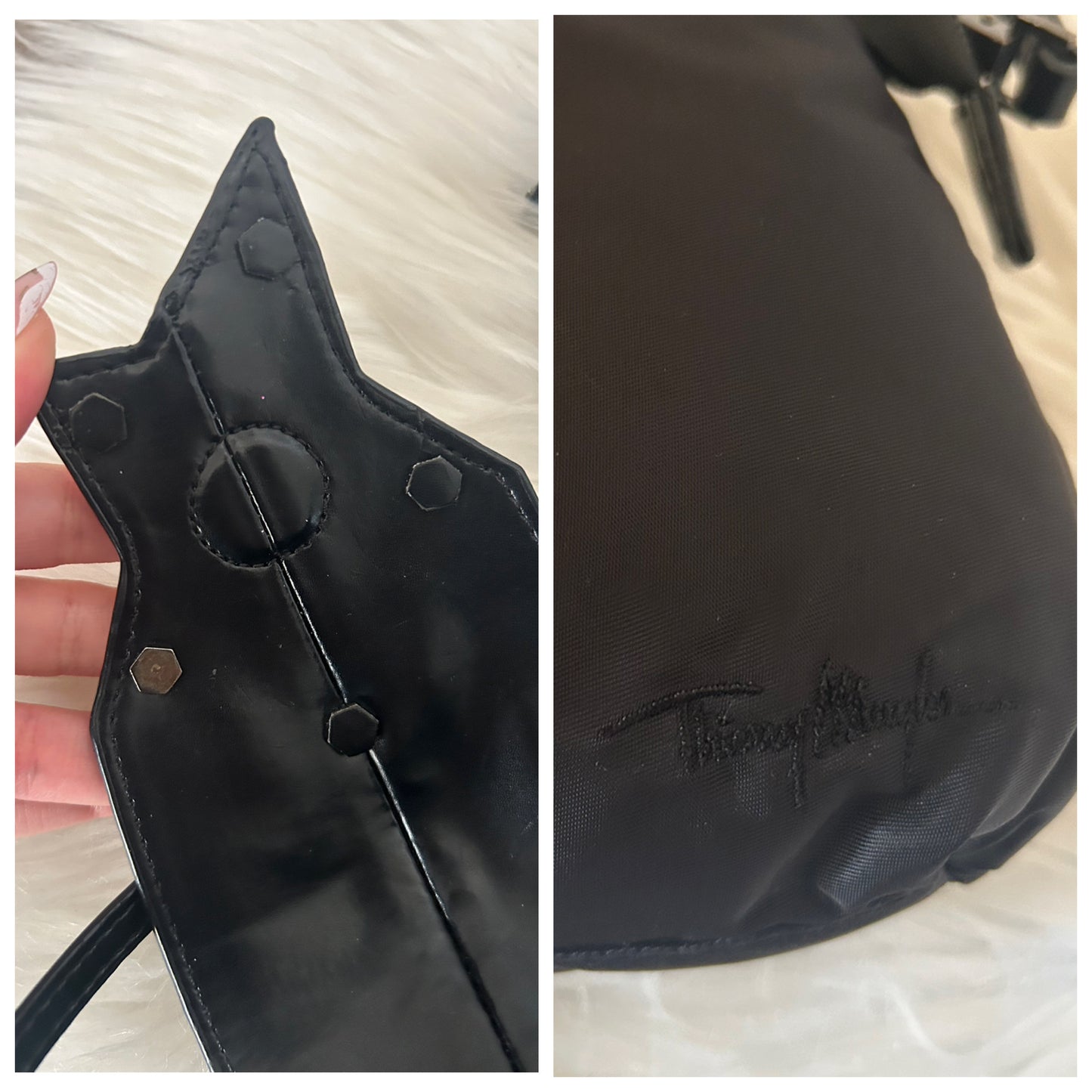 Baguette Thierry Mugler in nylon nera