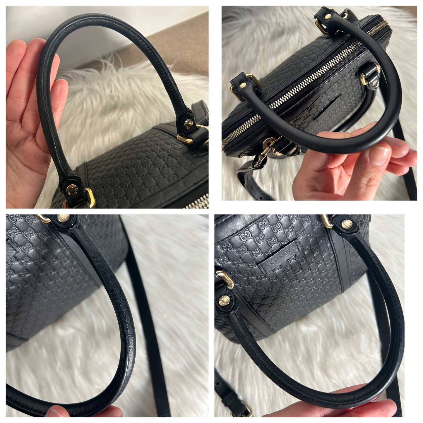 Gucci Dôme mini tote Guccissima in pelle nera