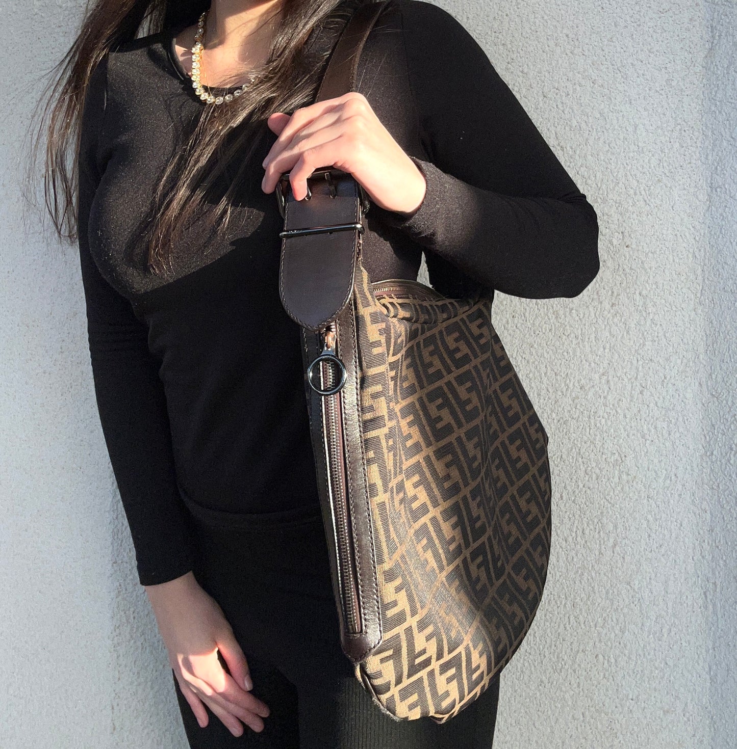 Fendi Oyster in monogram zucca vintage