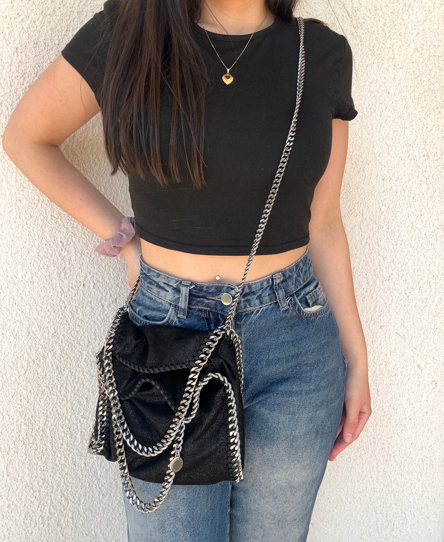 Mini Falabella Stella McCartney a 3 catena nera