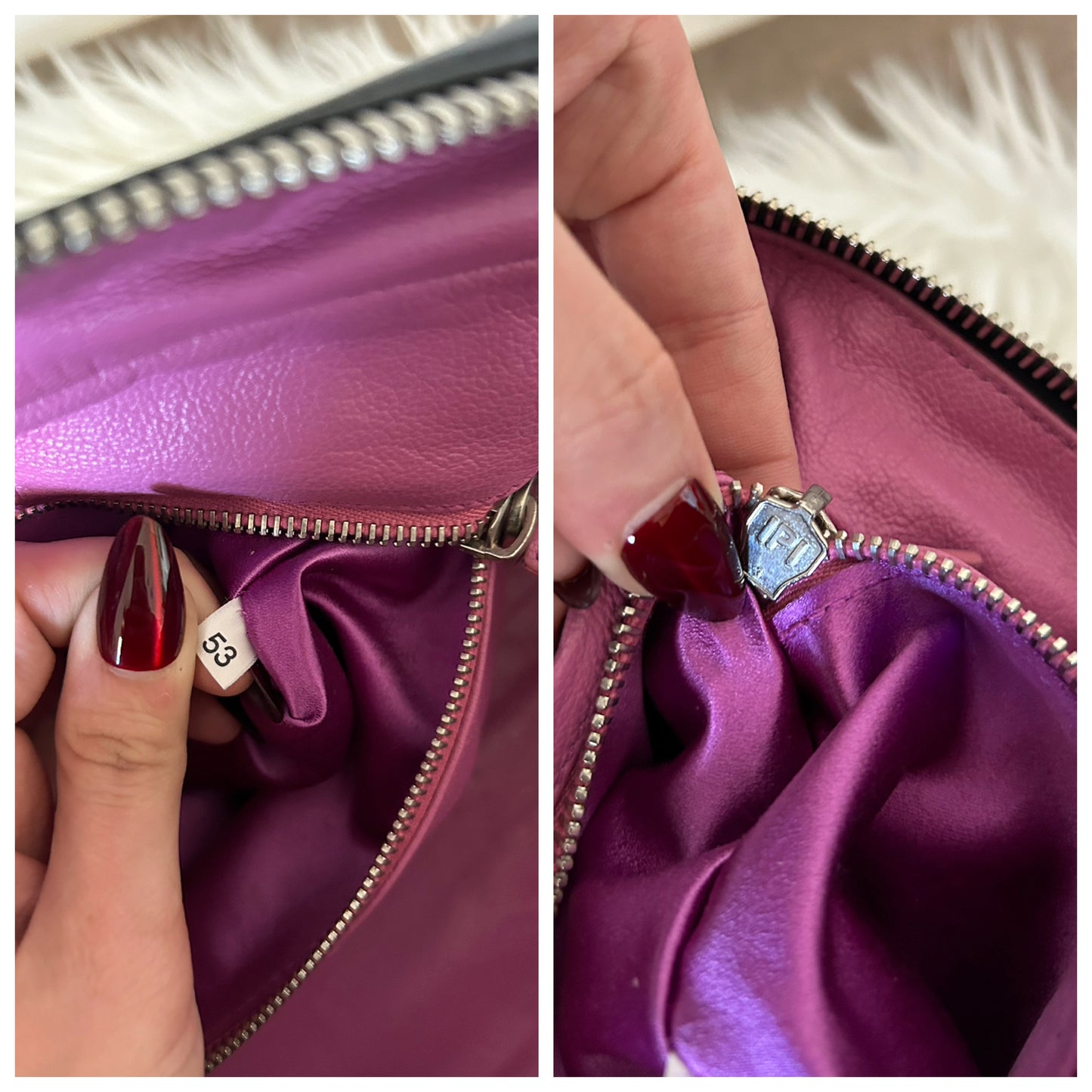 Prada tote bag in pelle nera e interni rosa