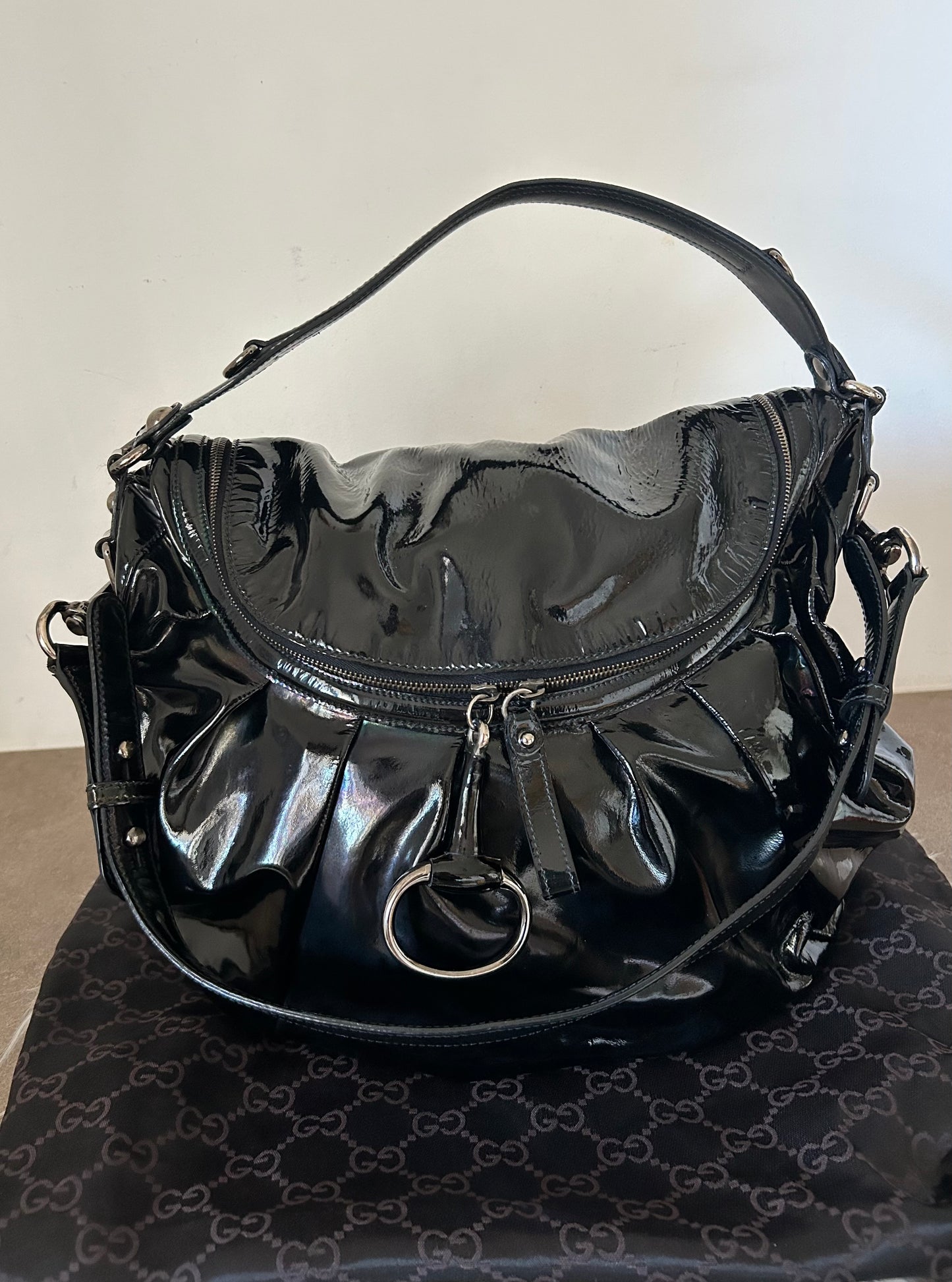 Gucci Icon Bit in vernice nera