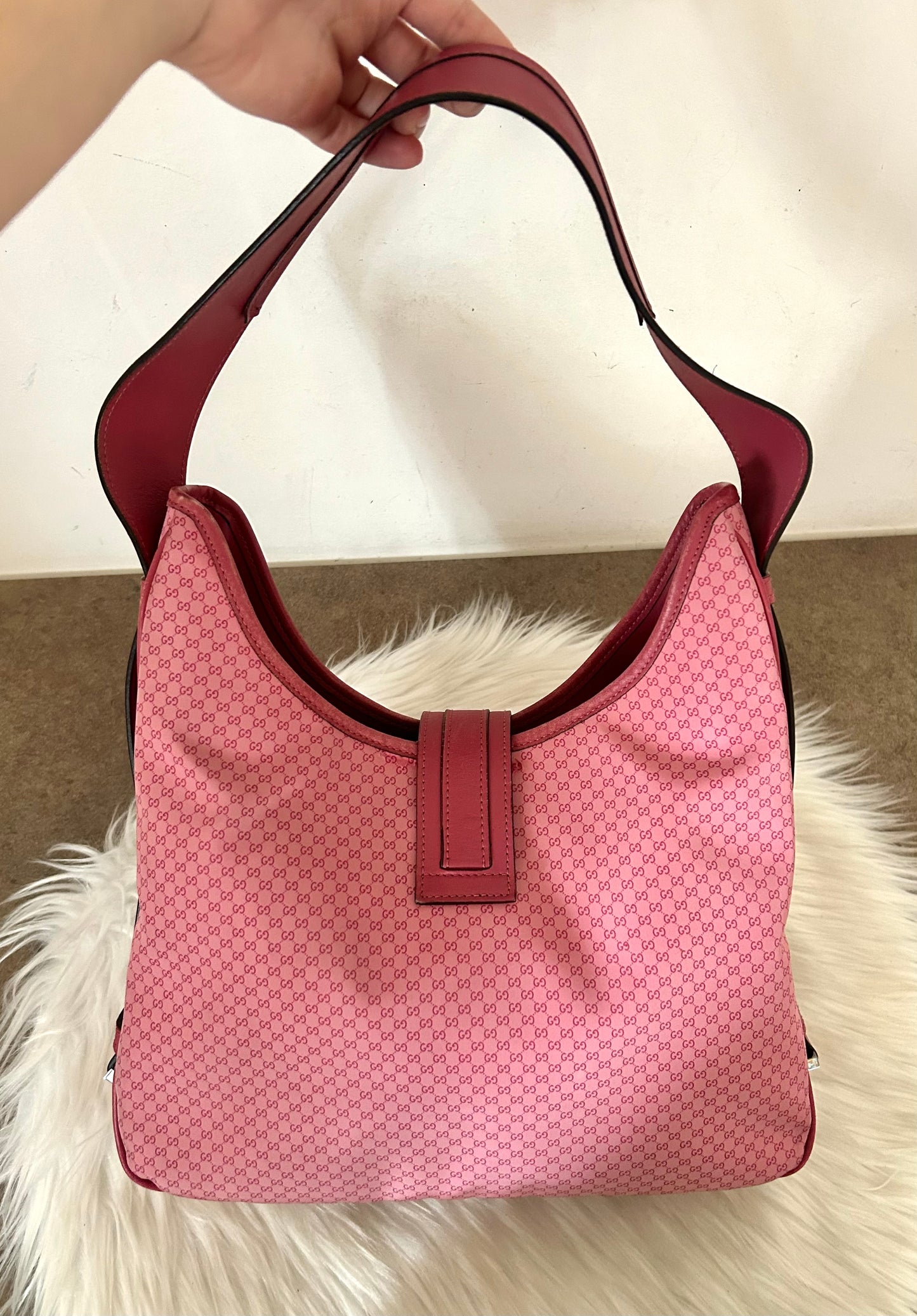 Gucci Jackie rosa in tela