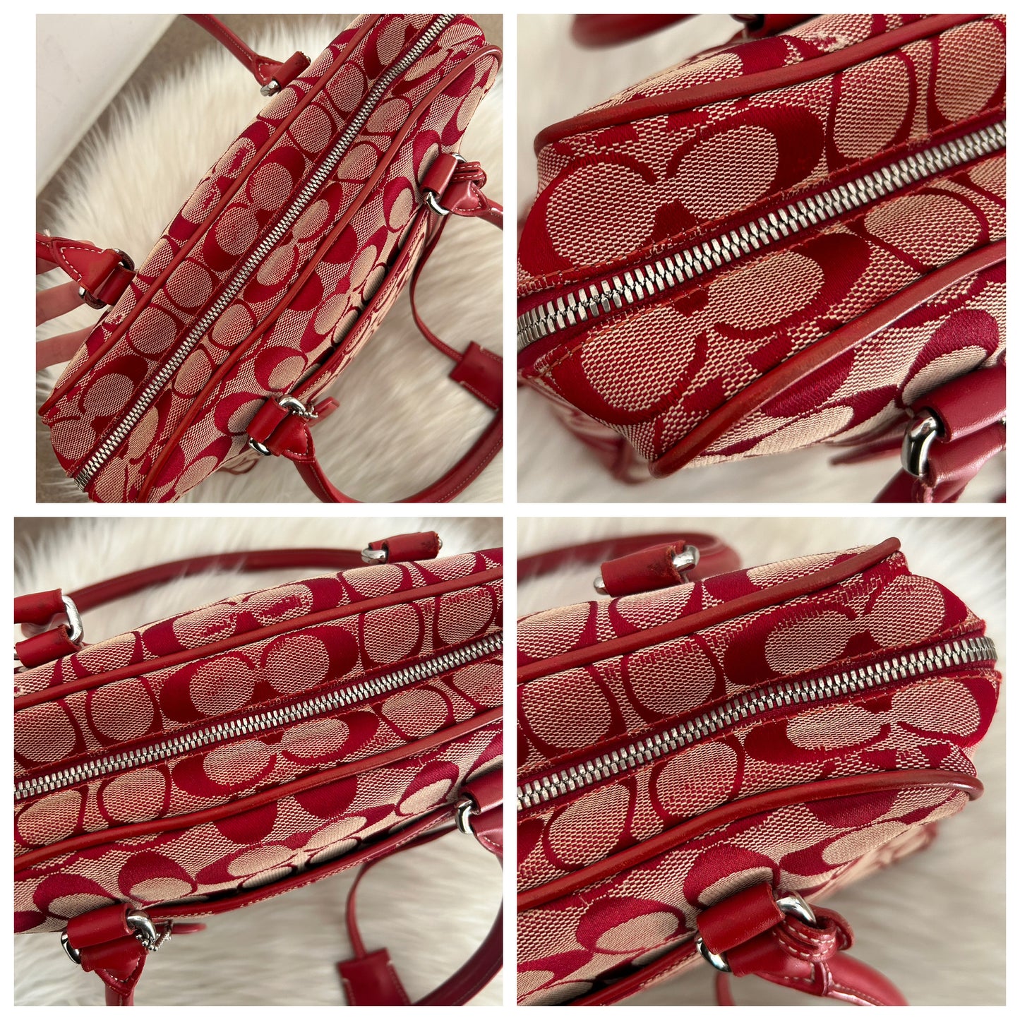 Bauletto Coach vintage rosso