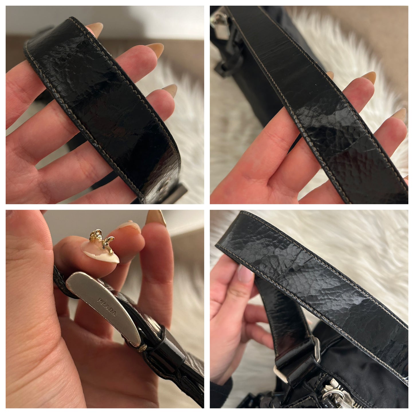 Prada baguette nera in nylon