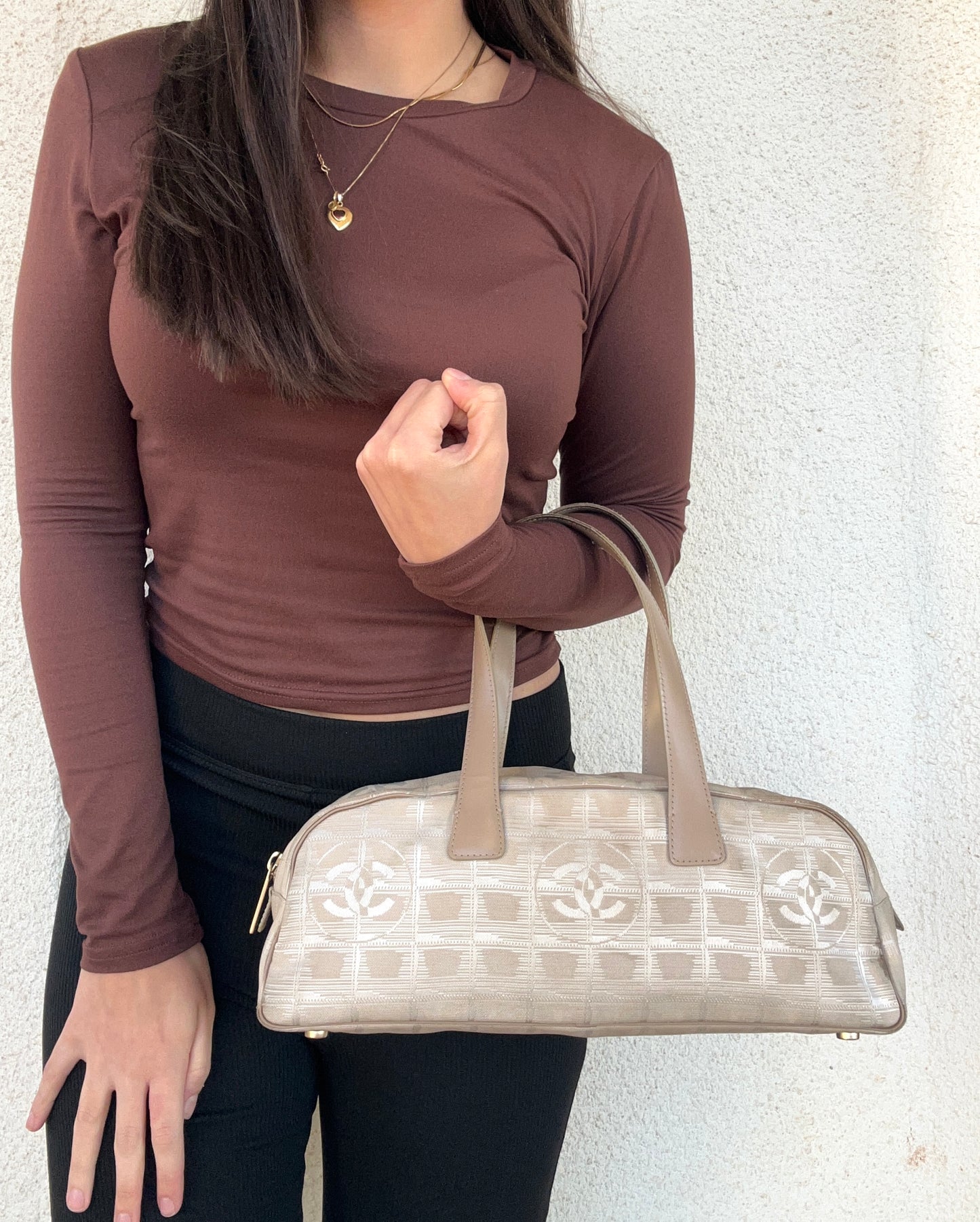 Borsa Chanel modello bowling in tela