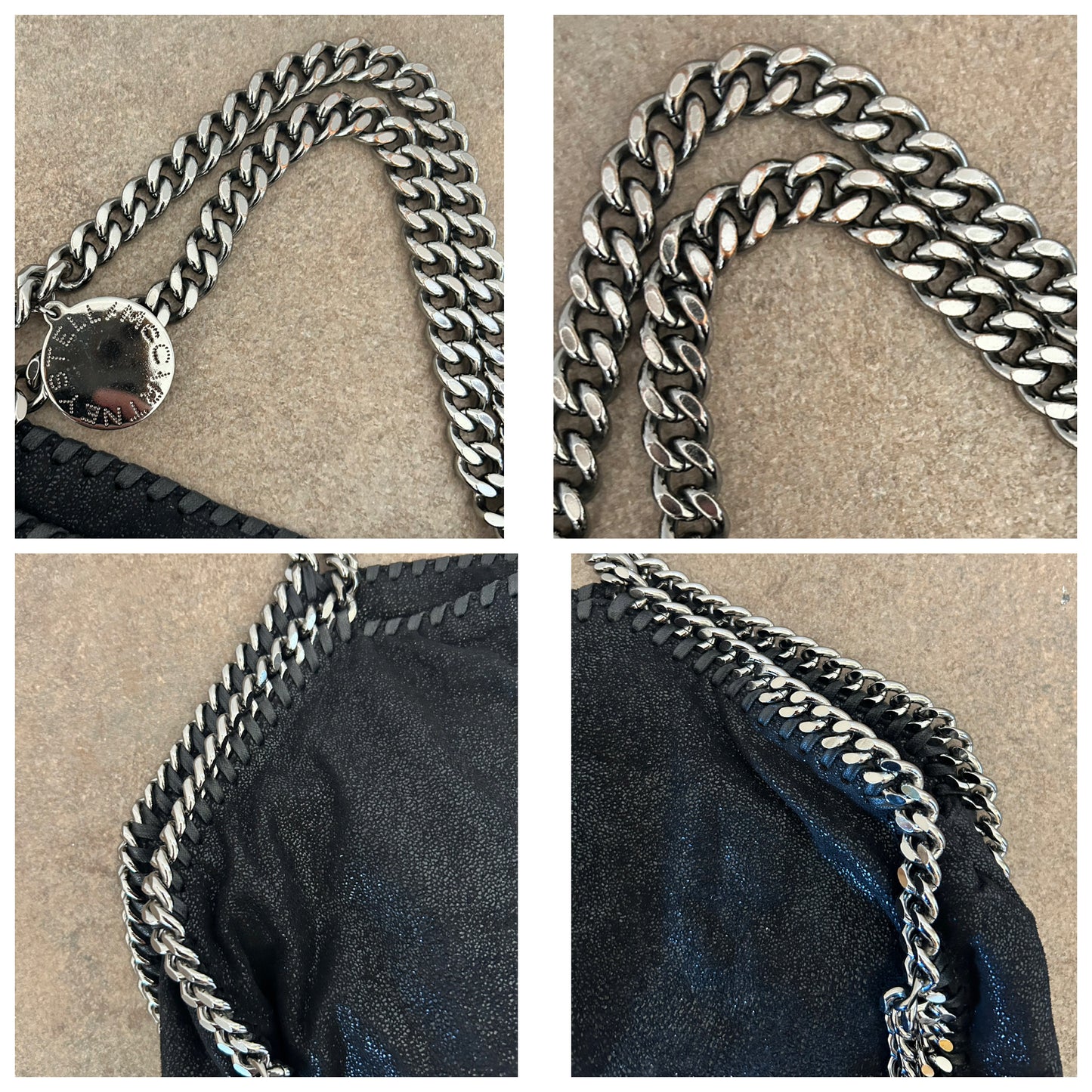 Falabella Stella McCartney nera a tre catene