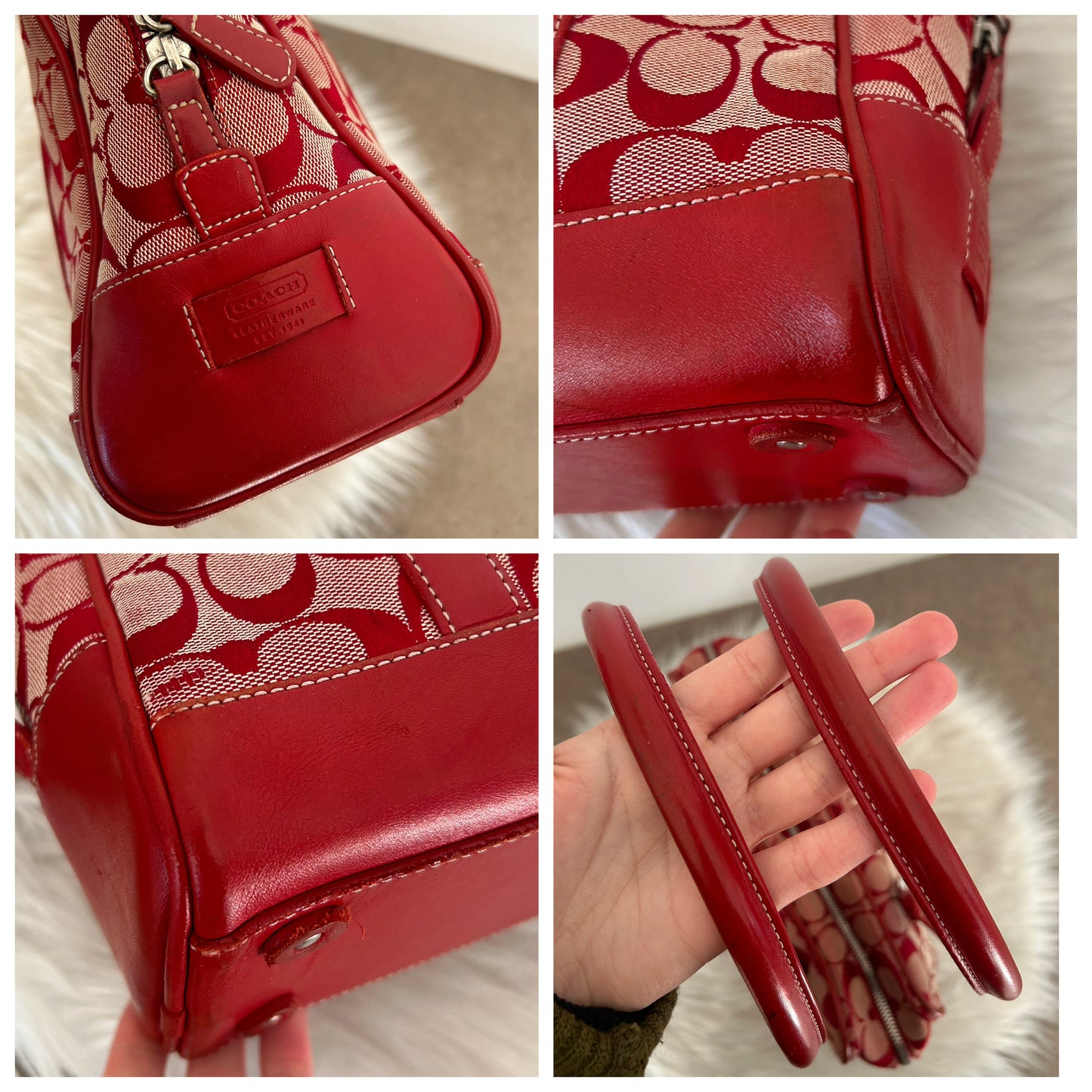 Bauletto Coach vintage rosso