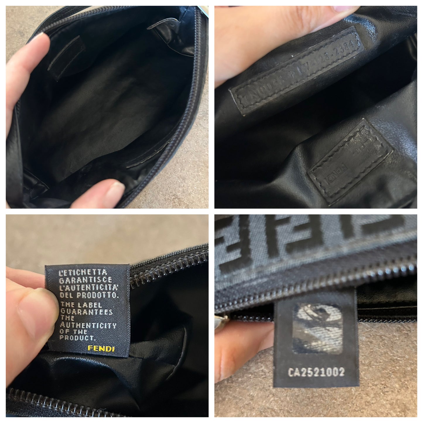 Fendi baguette zucchino nera