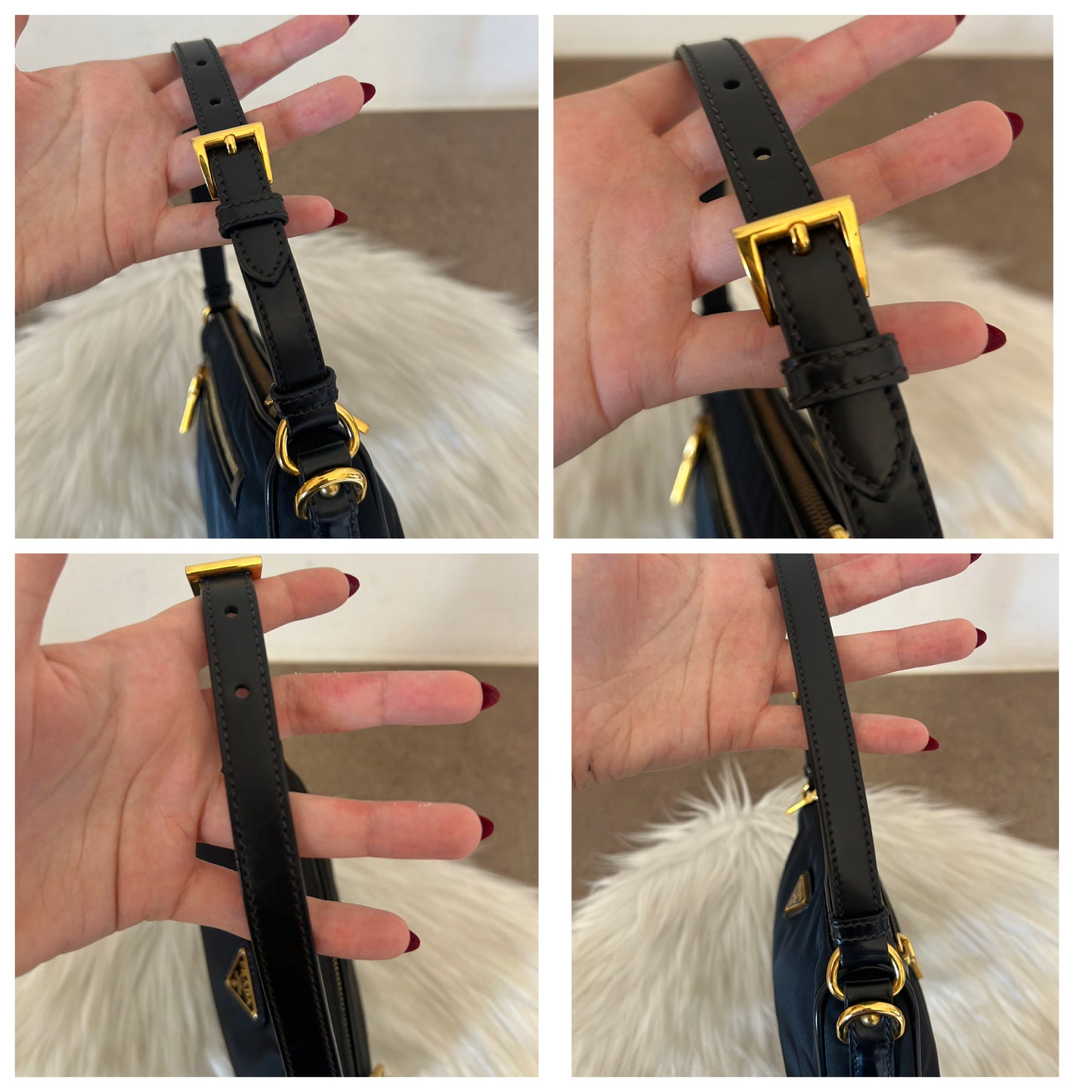 Prada baguette in nylon nera