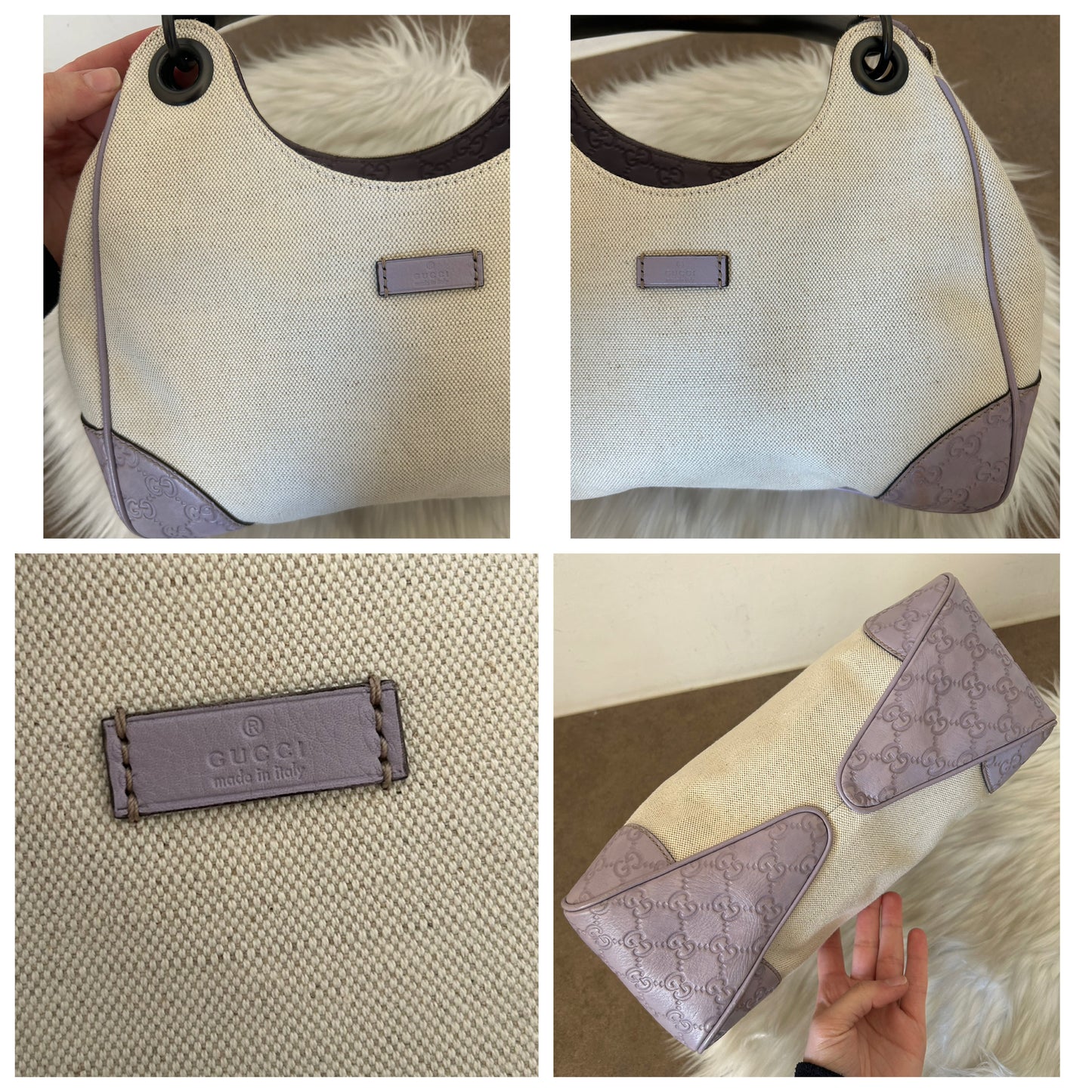 Gucci Colbert beige e lilla