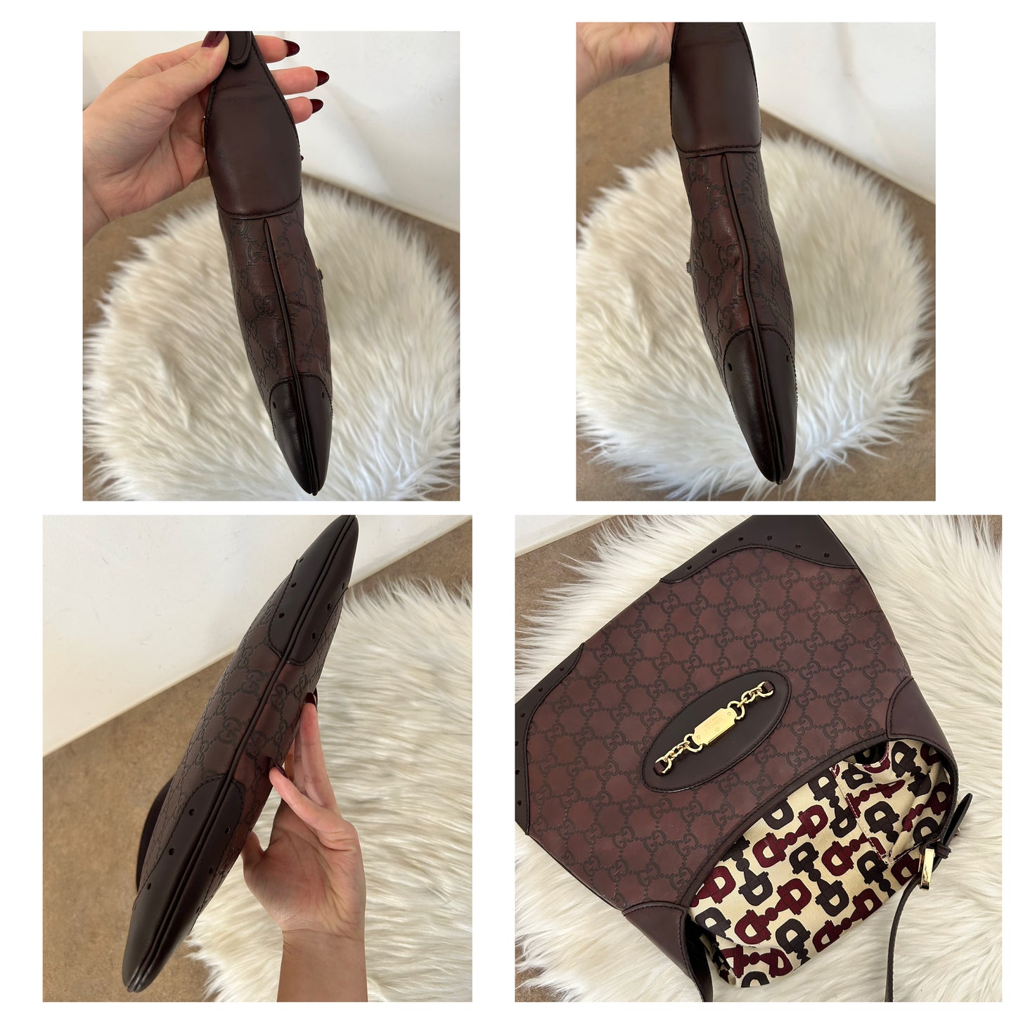 Gucci Jackie in pelle vinaccia