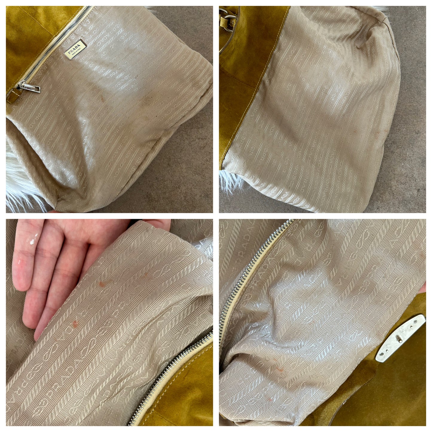 Prada tote in suede