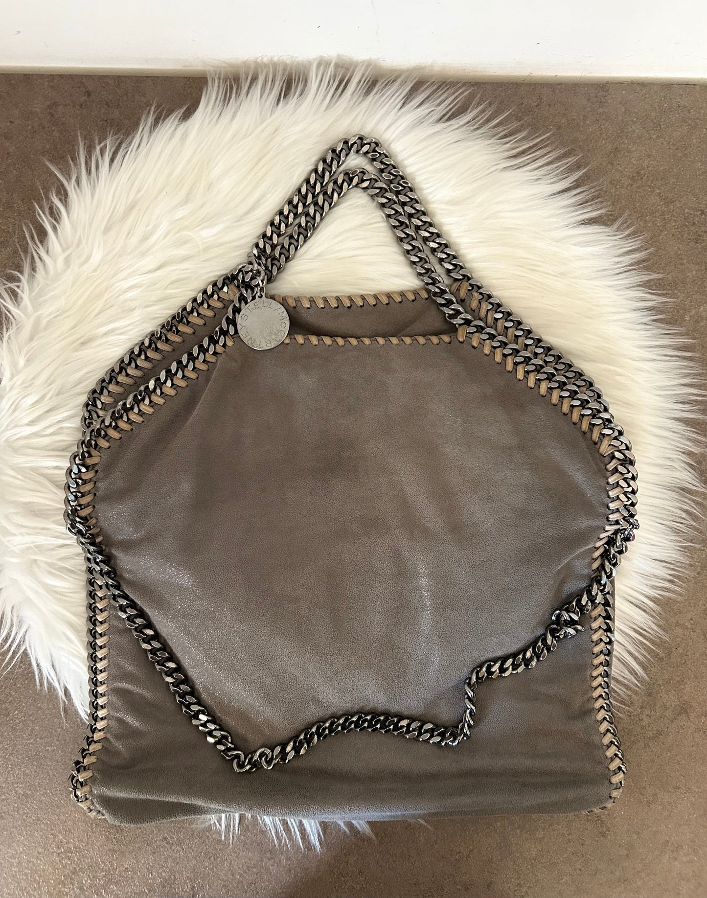 Falabella Stella McCartney grigia triple chain