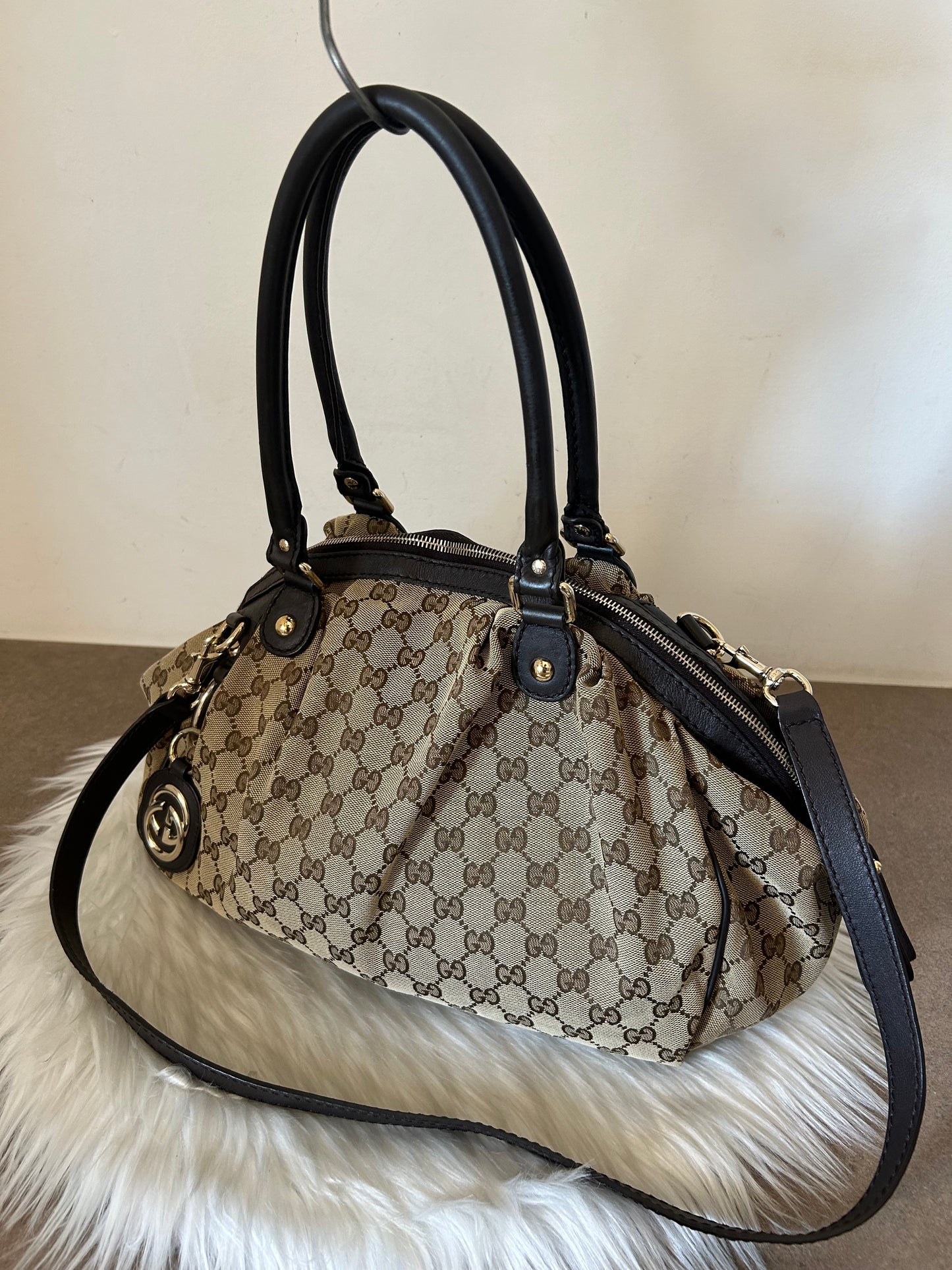 Gucci Sukey tote bag in monogram con tracolla
