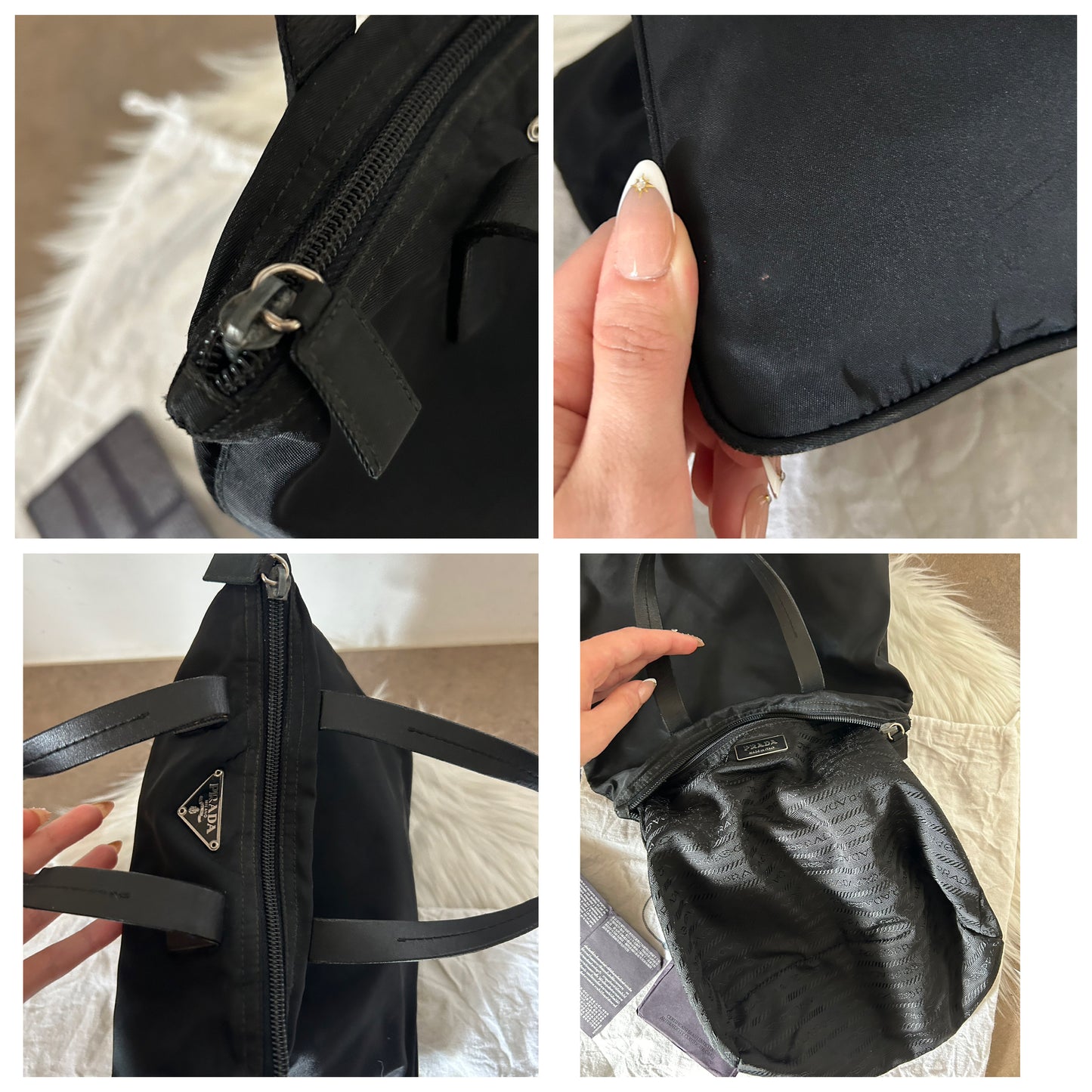 Prada mini tote in nylon