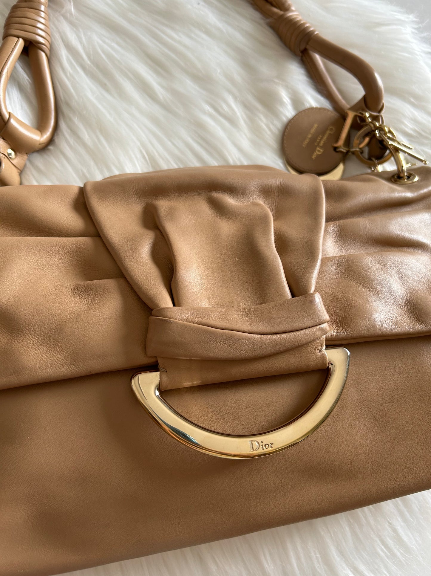 Dior Malice tote bag in pelle beige