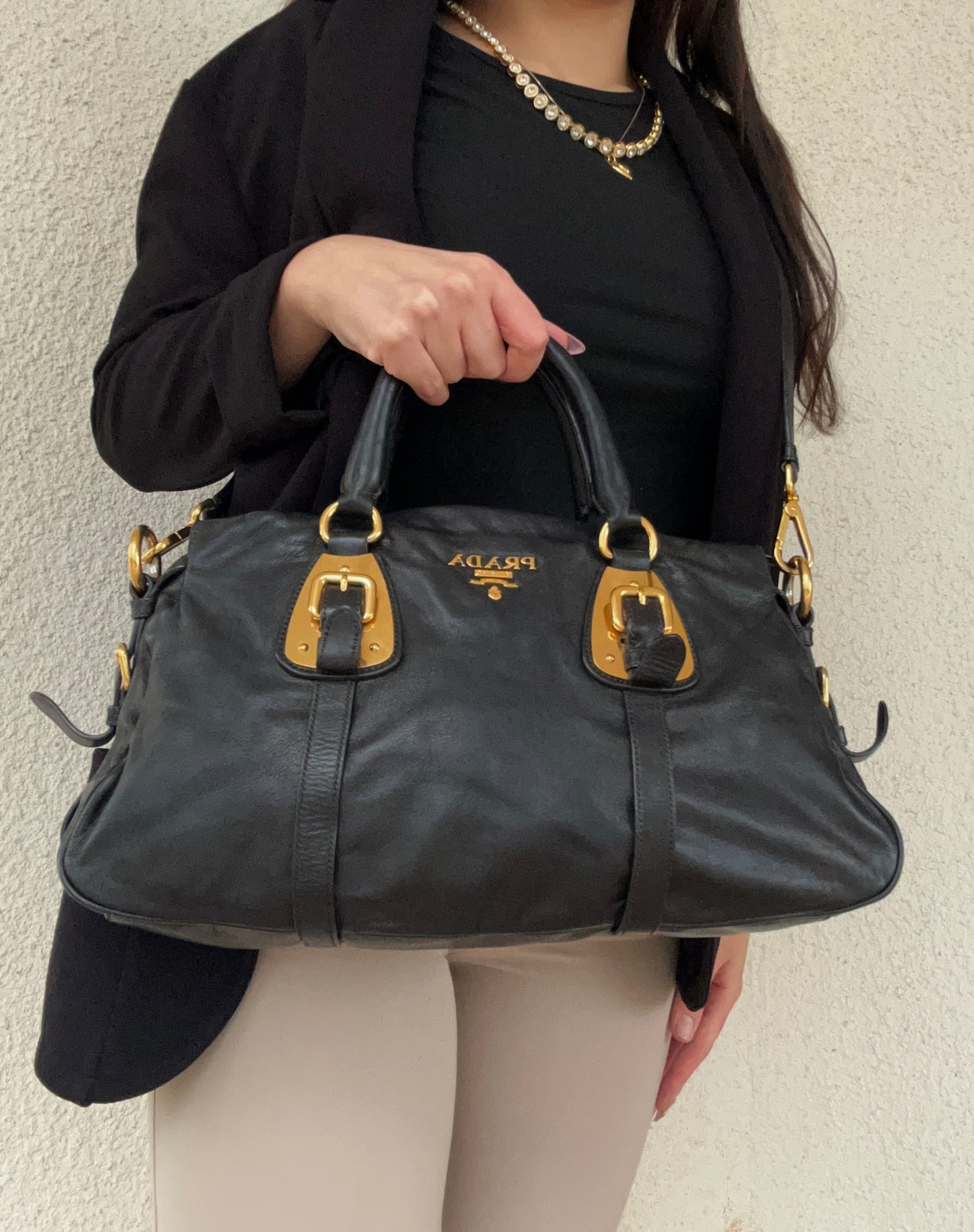 Prada tote in pelle nera