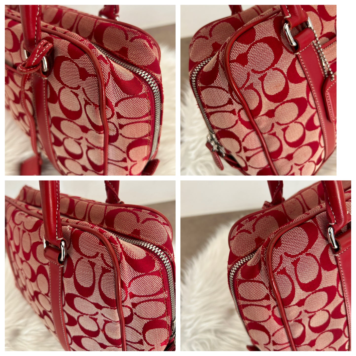 Bauletto Coach vintage rosso