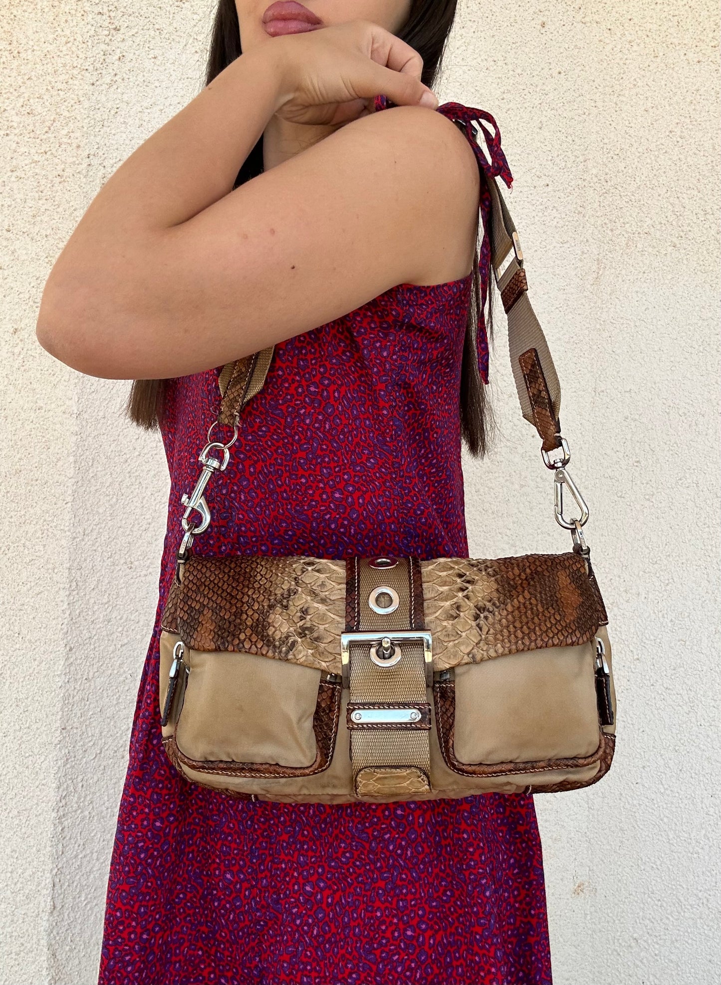 Borsa Prada in vero pitone