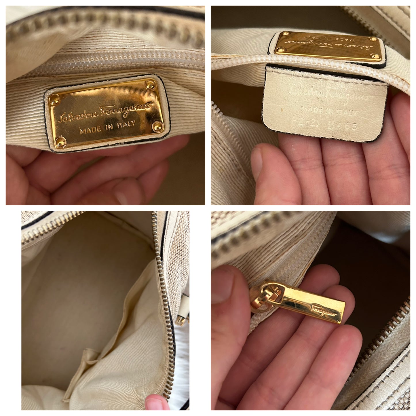 Salvatore Ferragamo bauletto in tela di