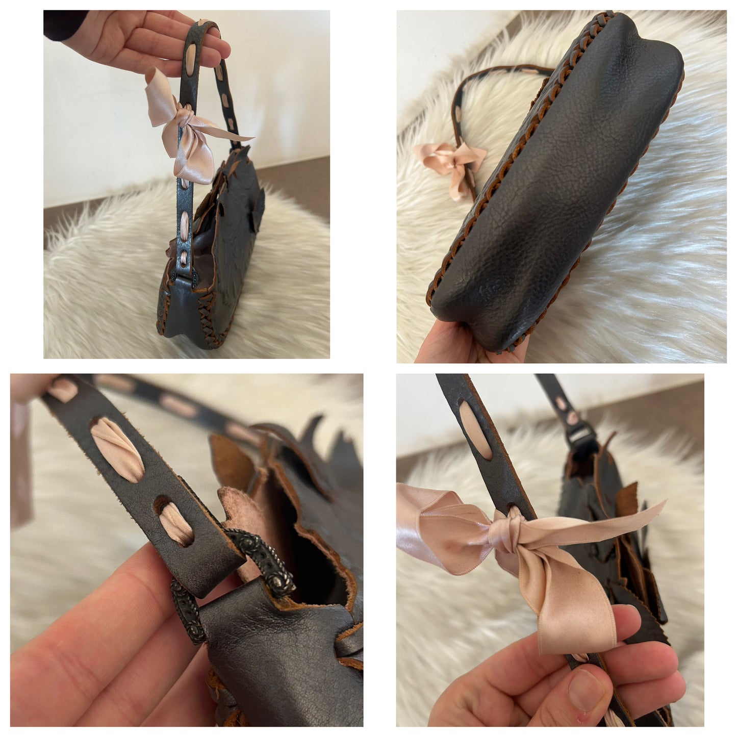 Borsa Valentino Garavani in pelle con fantasia floreale 3D - pezzo unico