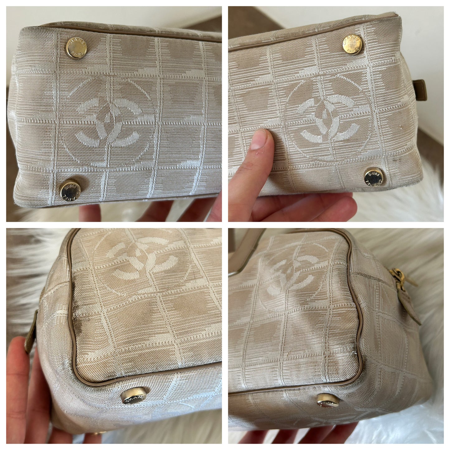 Borsa Chanel modello bowling in tela