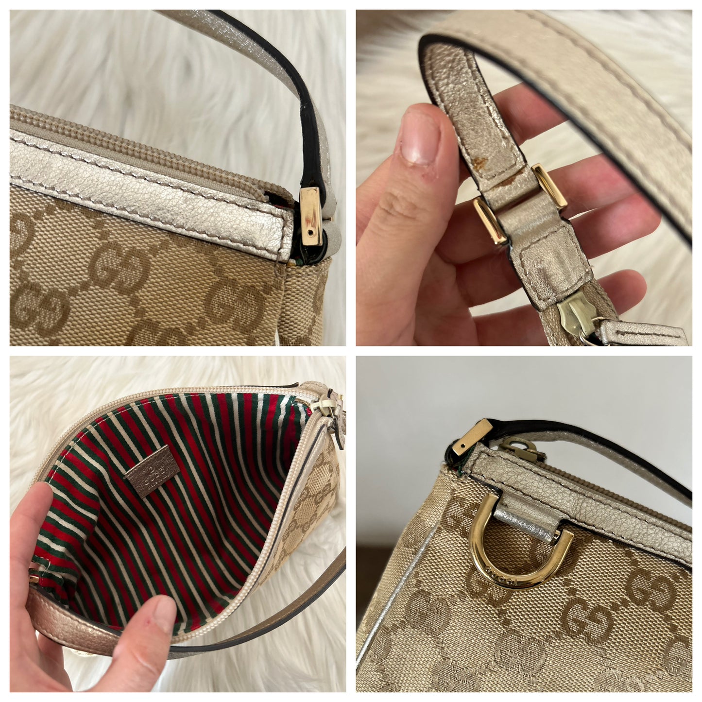 Pochette Gucci Abbey con scatola in monogram