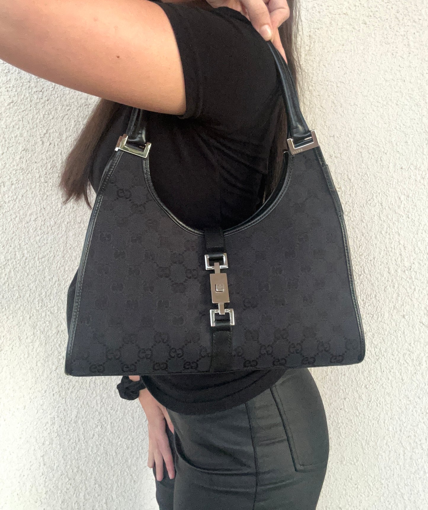 Gucci Jackie vintage nera in monogram