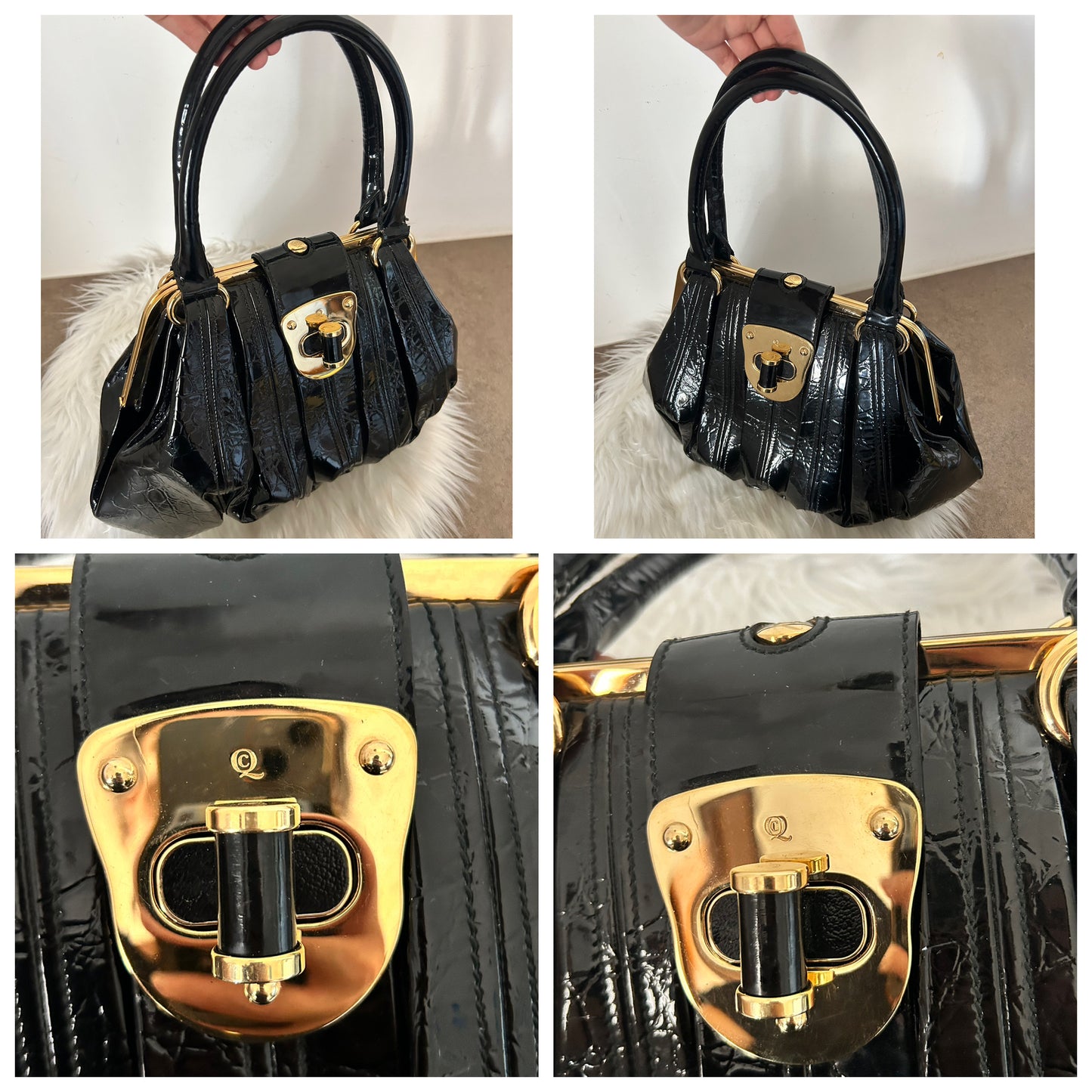 Alexander McQueen Elvie in vernice nera