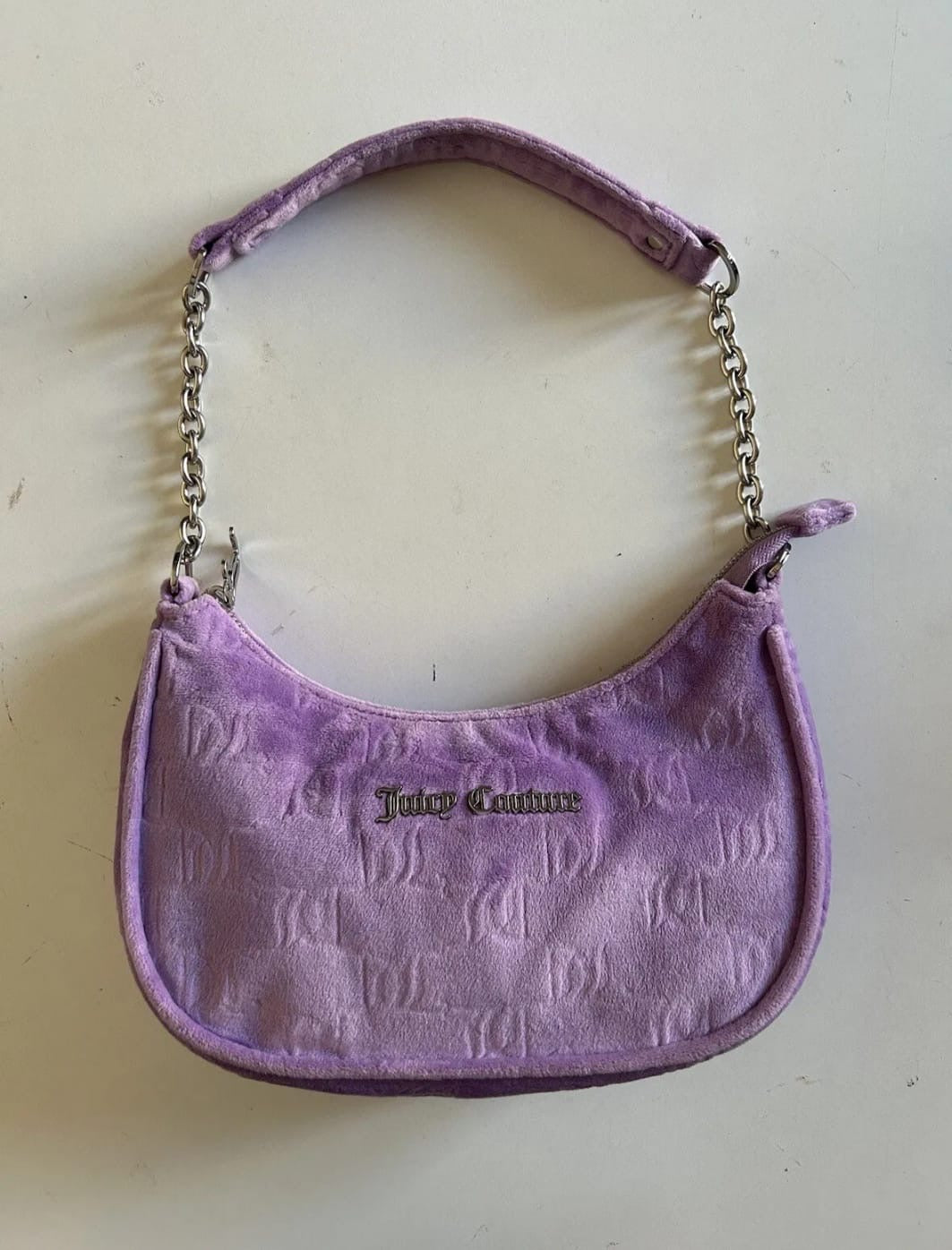 Borsa Juicy couture fluffy a spalla lilla