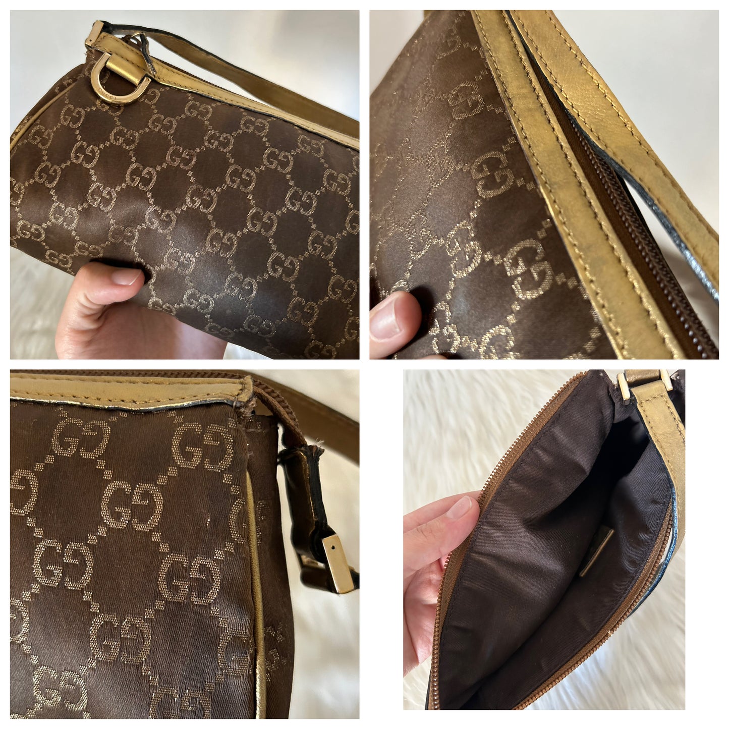 Gucci Abbey pochette dorata