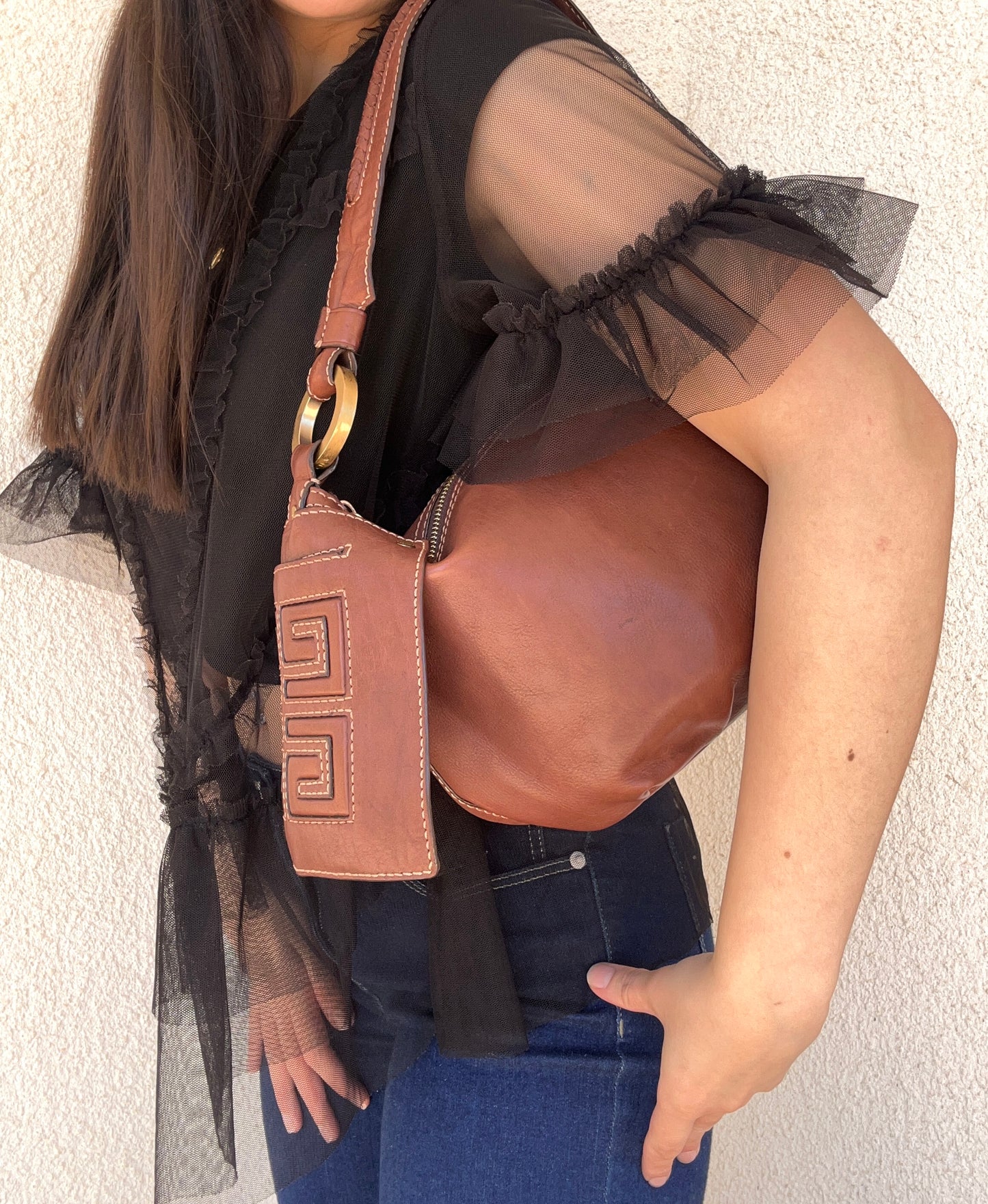 Baguette Givenchy in pelle marrone