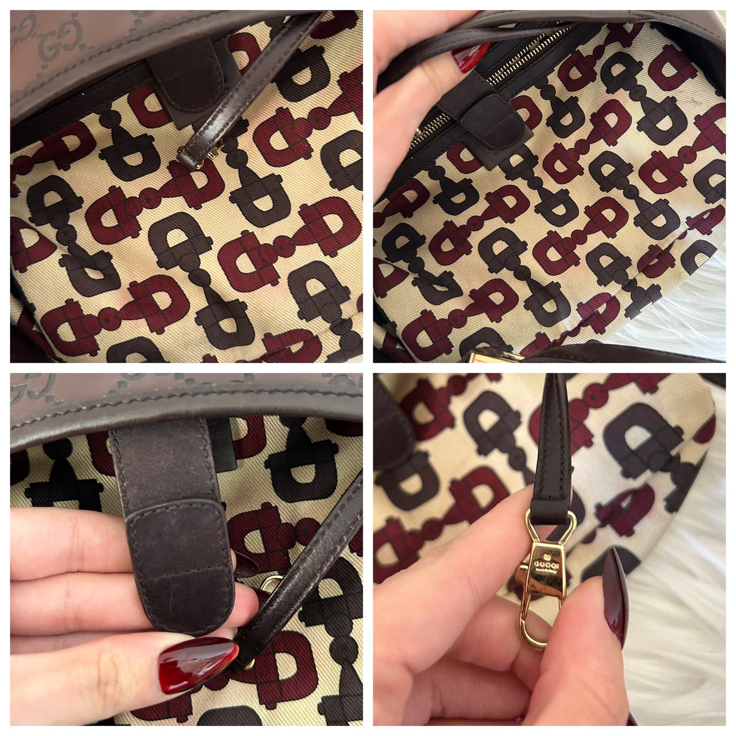 Gucci Jackie in pelle vinaccia