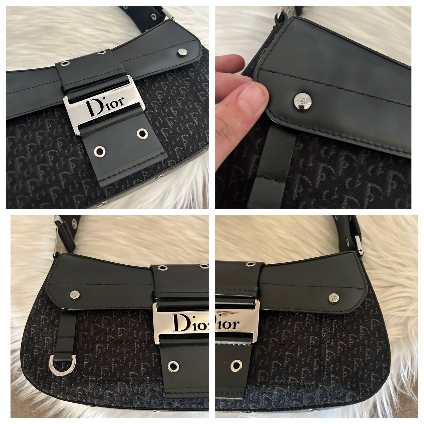 Dior Columbus vintage in monogram nera