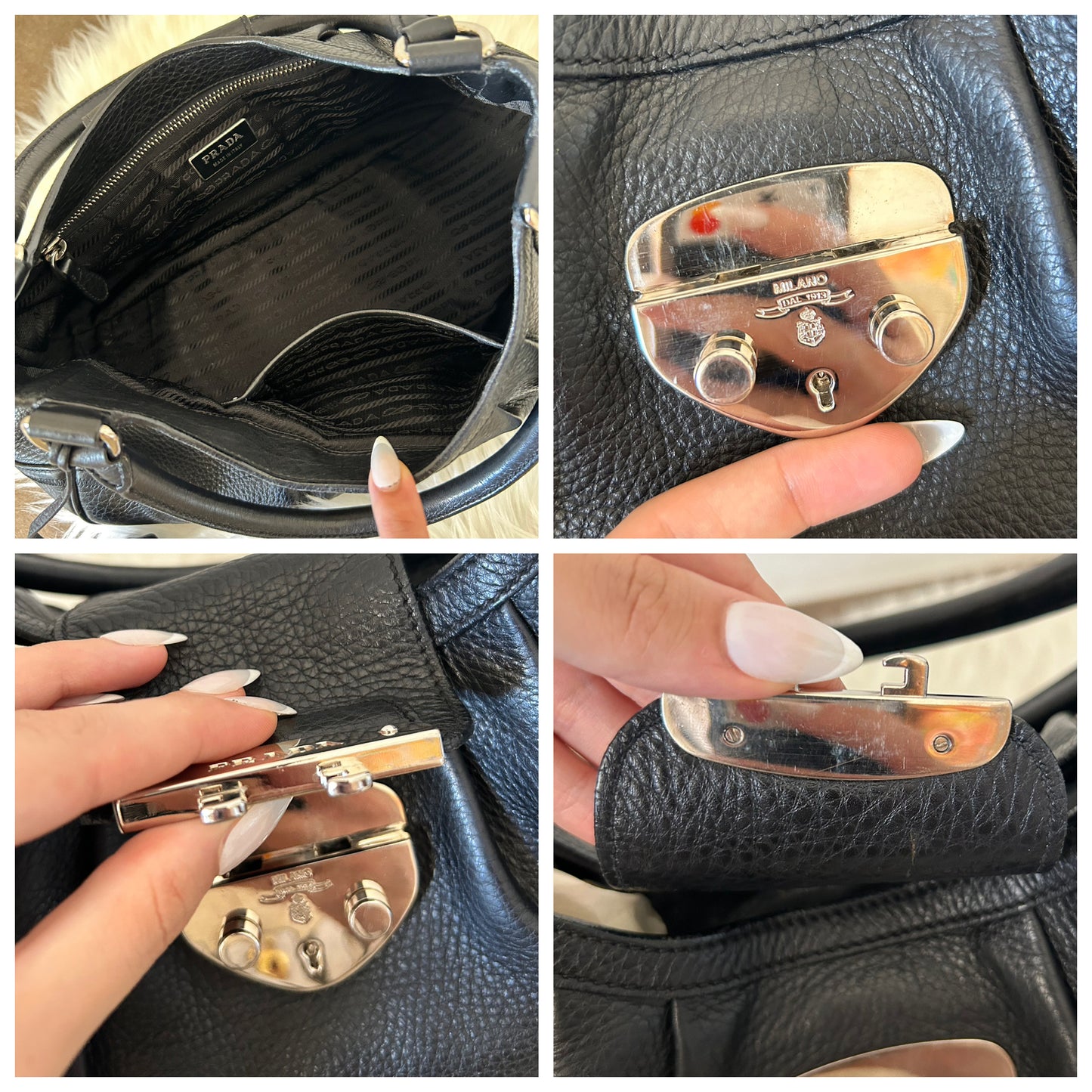 Prada Moon nera in pelle