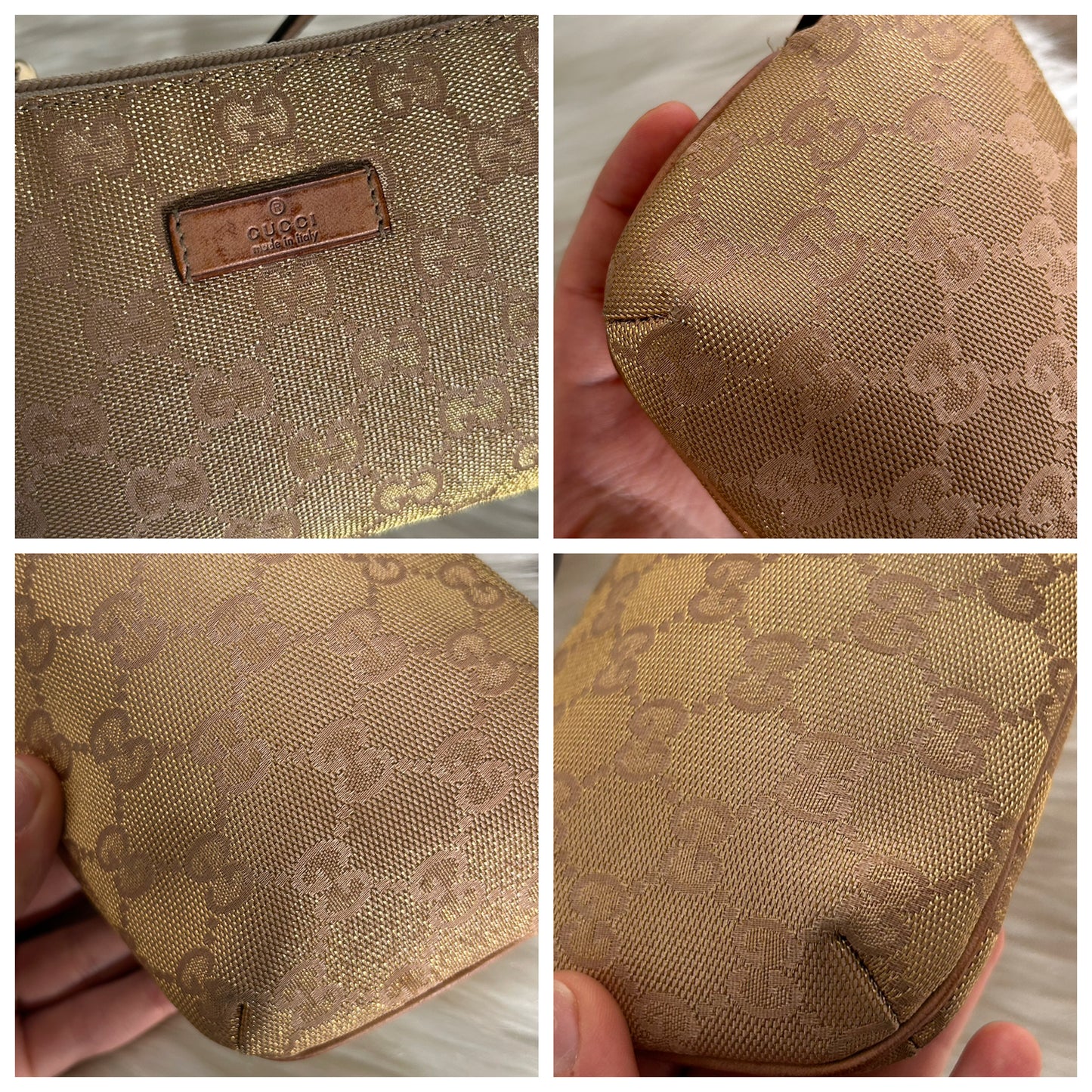 Gucci Pochette in monogram glitterata