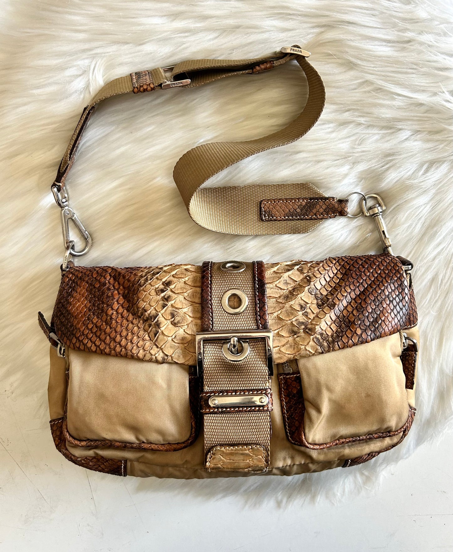 Borsa Prada in vero pitone